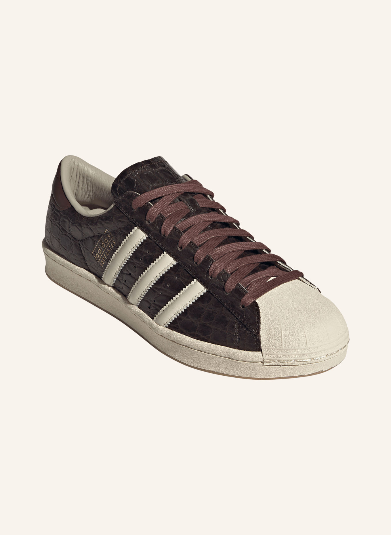 adidas Originals SUPERSTAR VINTAGE Sneakers: DARK BROWN / CREAM