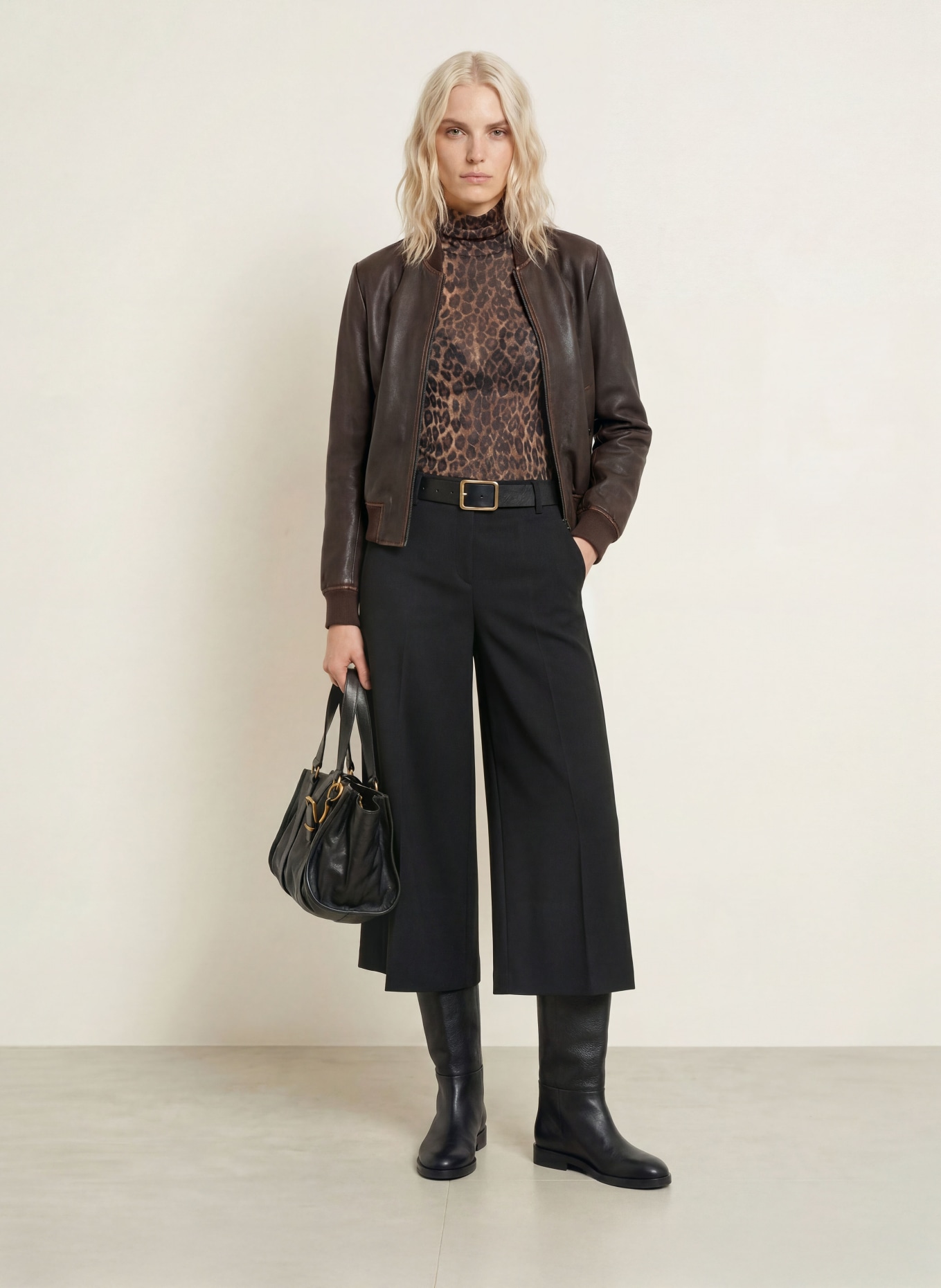 BRAX MELLI S Jersey Culottes: BLACK