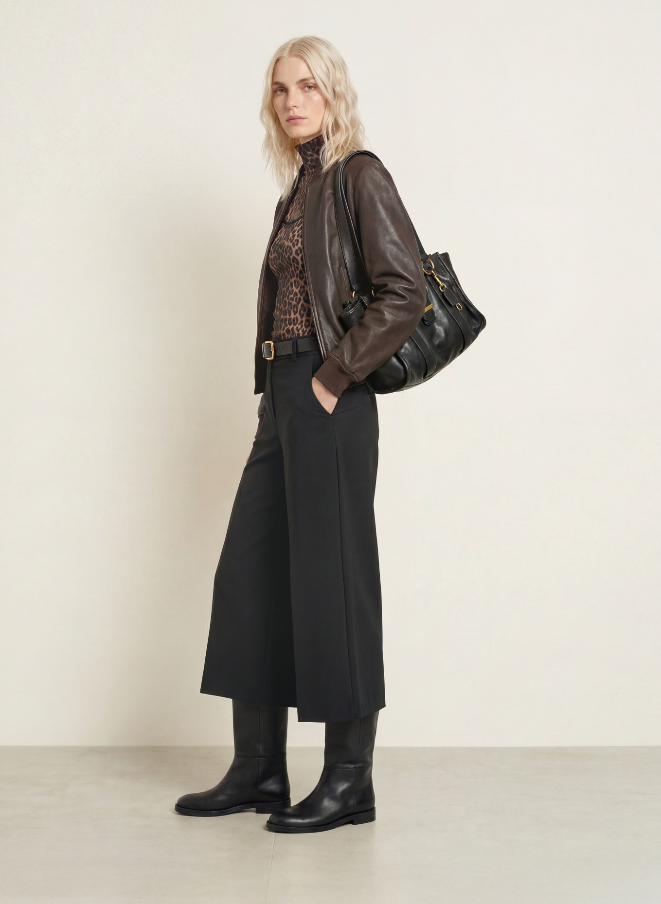 BRAX MELLI S Jersey Culottes: BLACK