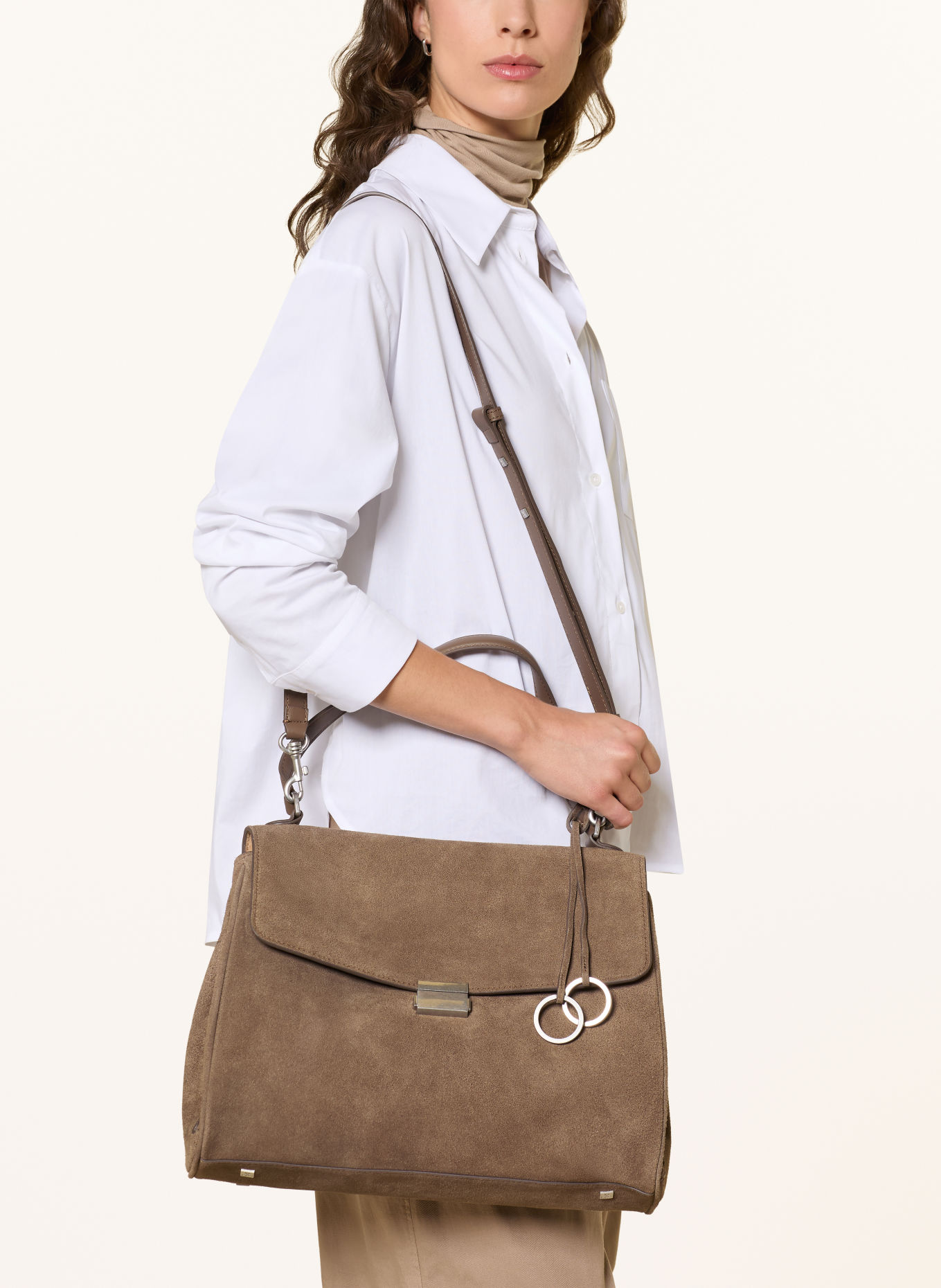 Marc O'Polo Handtas: BRUIN / ZILVER