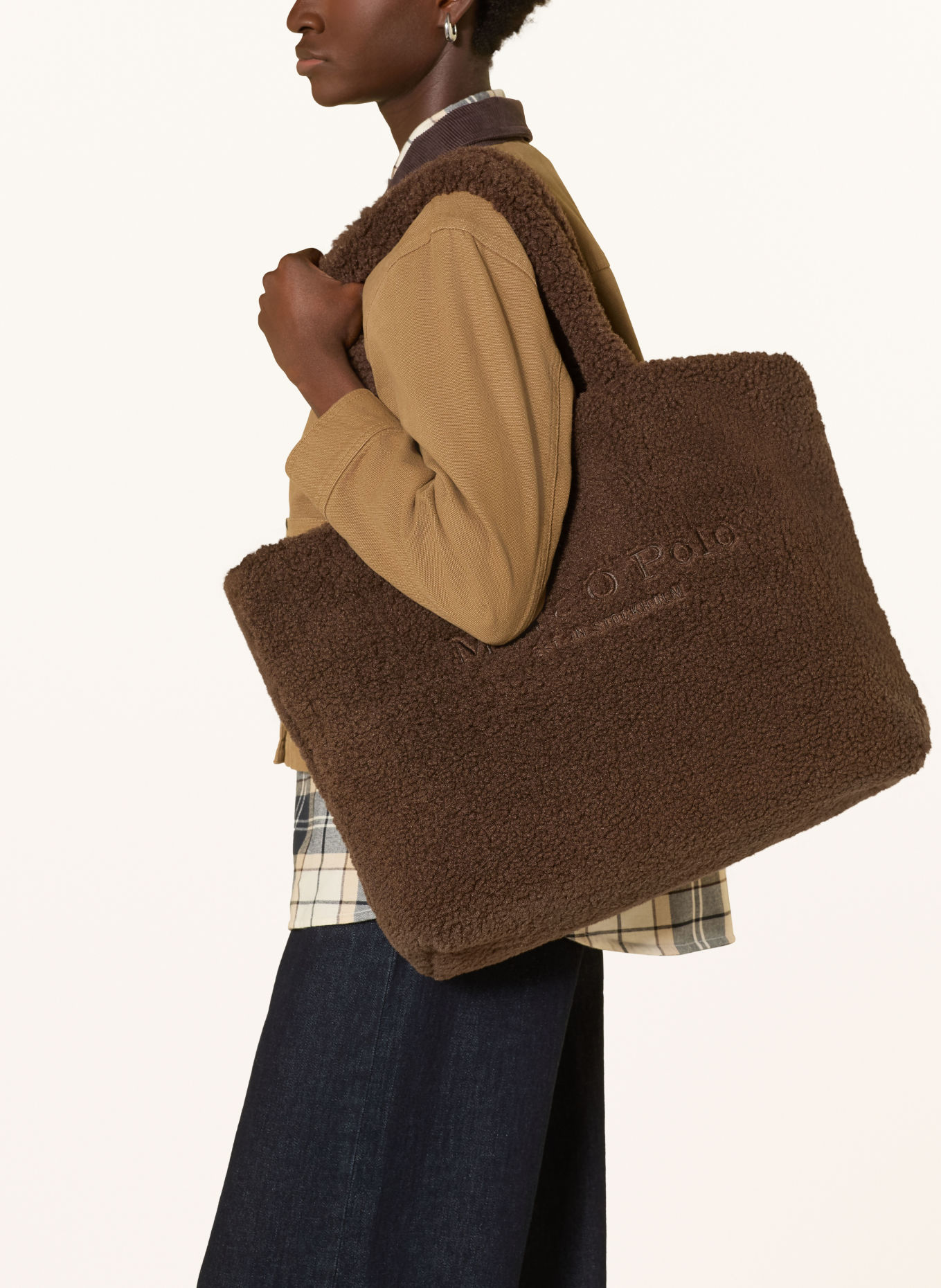 Marc O'Polo Sac cabas: MARRON FONCÉ