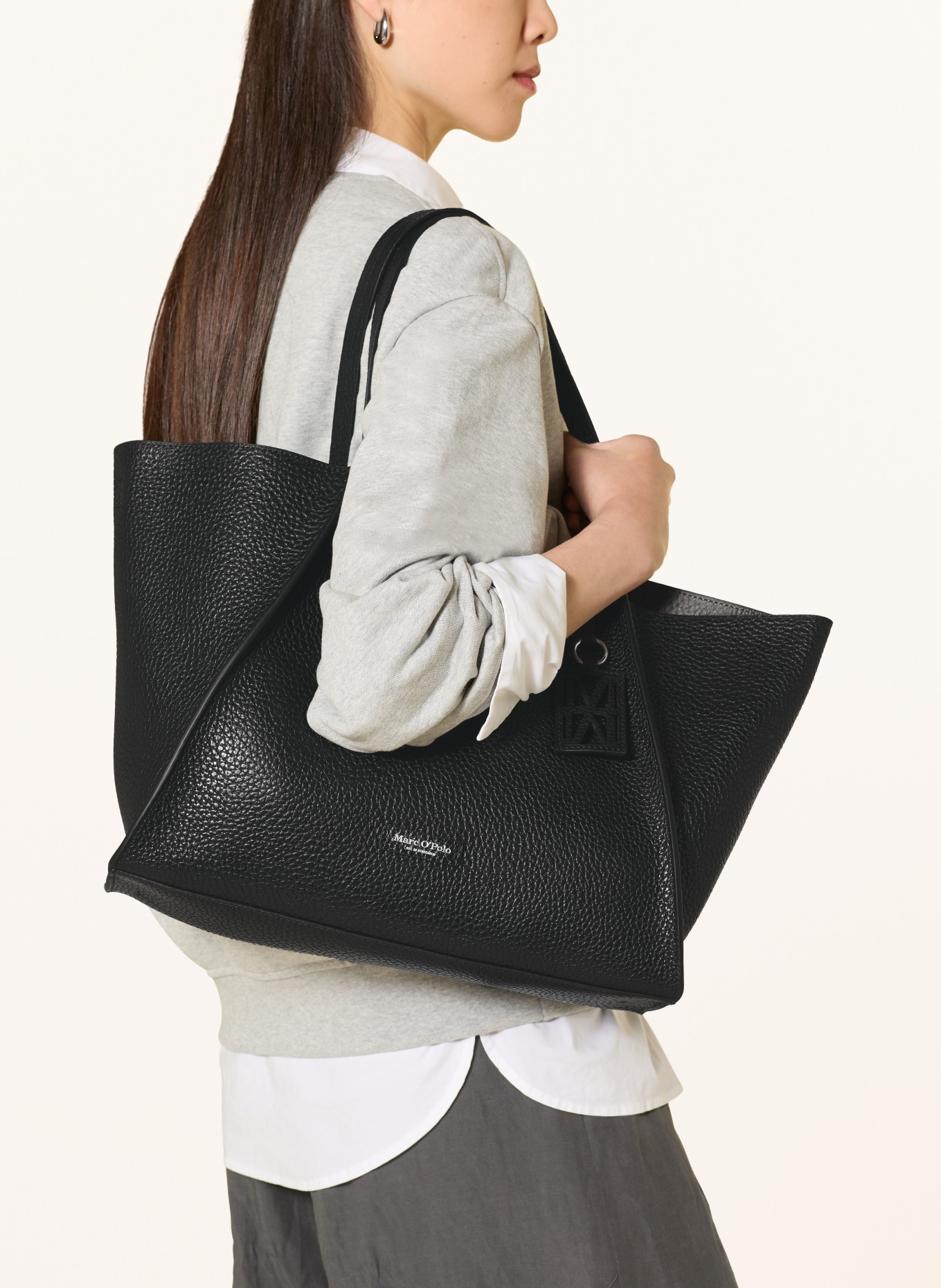 Marc O'Polo Shopper mit Pouch: SCHWARZ