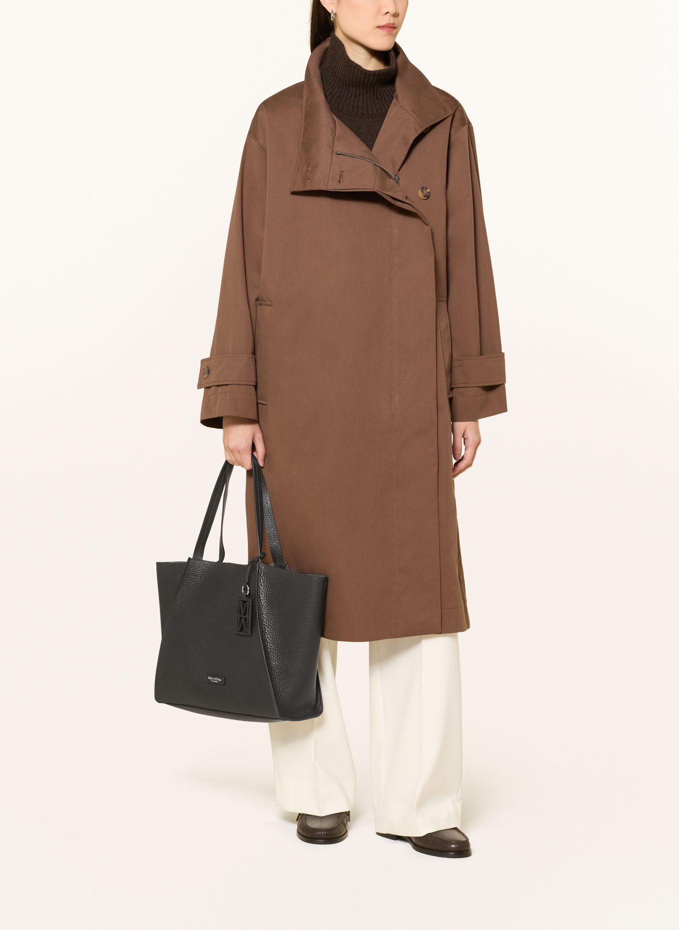 Marc O'Polo Shoppers with Pouch: DARK BROWN