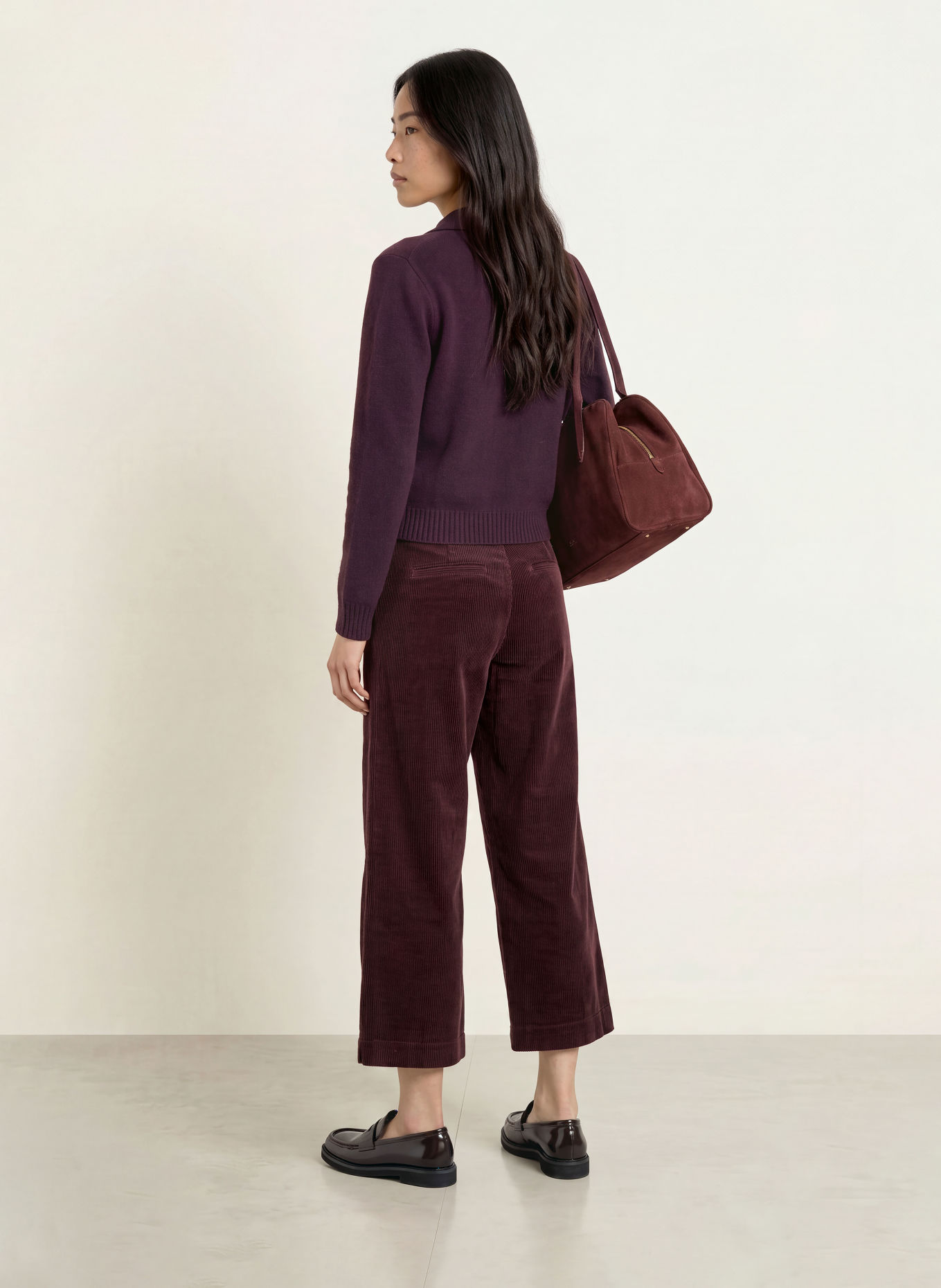 BRAX Pantalon en velours côtelé MELLI S: LILAS FONCÉ