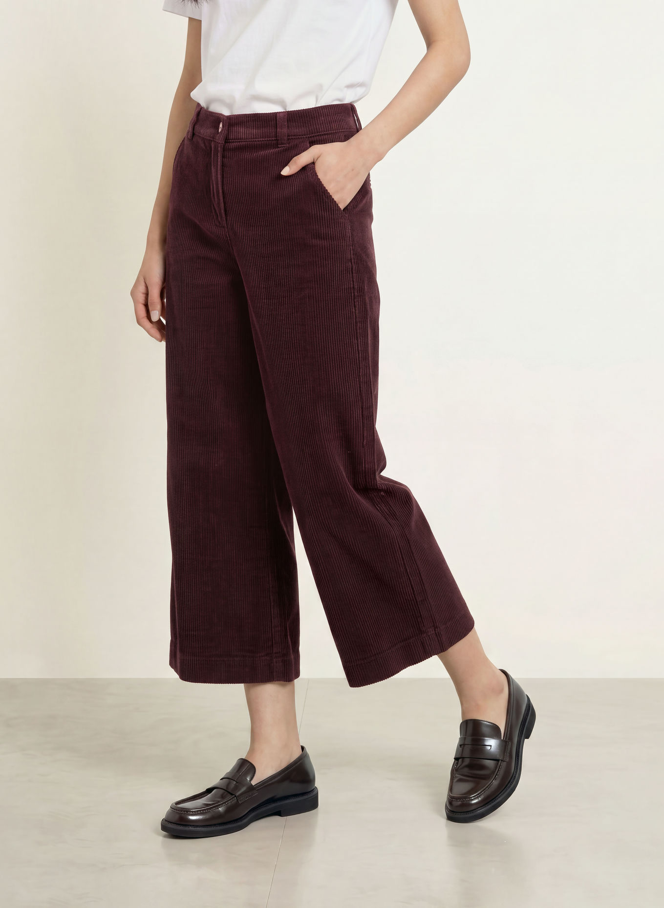 BRAX Pantalon en velours côtelé MELLI S: LILAS FONCÉ