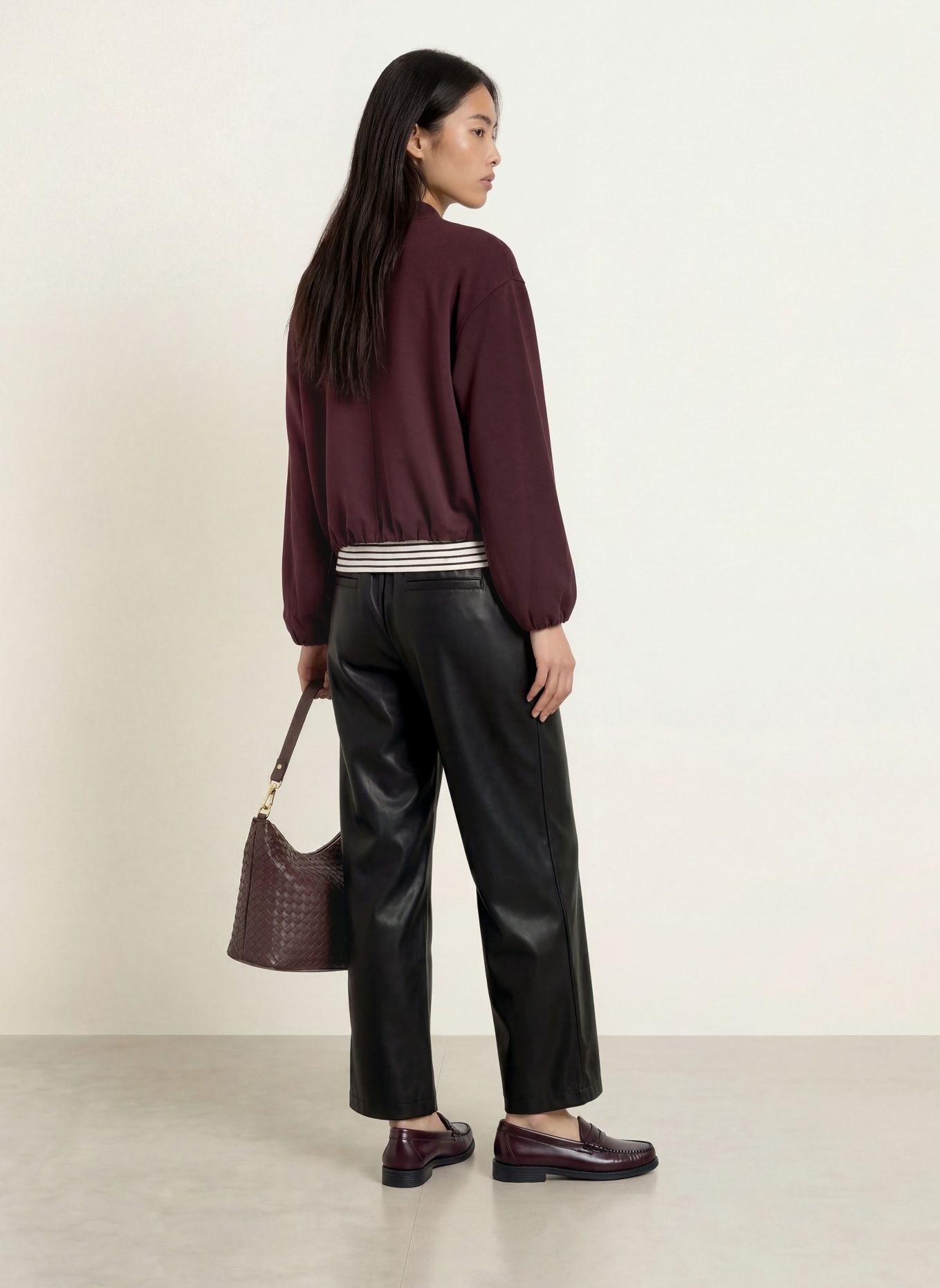 BRAX Culotte MAINE in Lederoptik: SCHWARZ
