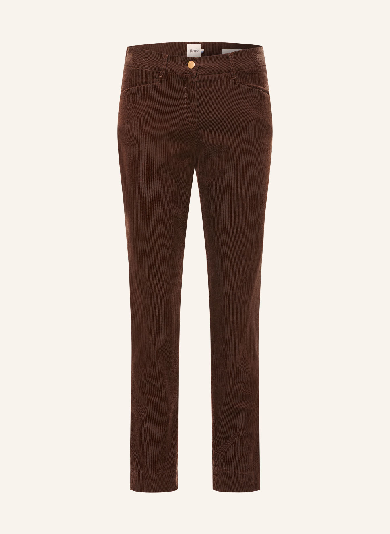 BRAX MARA Cord Pants: DARK BROWN