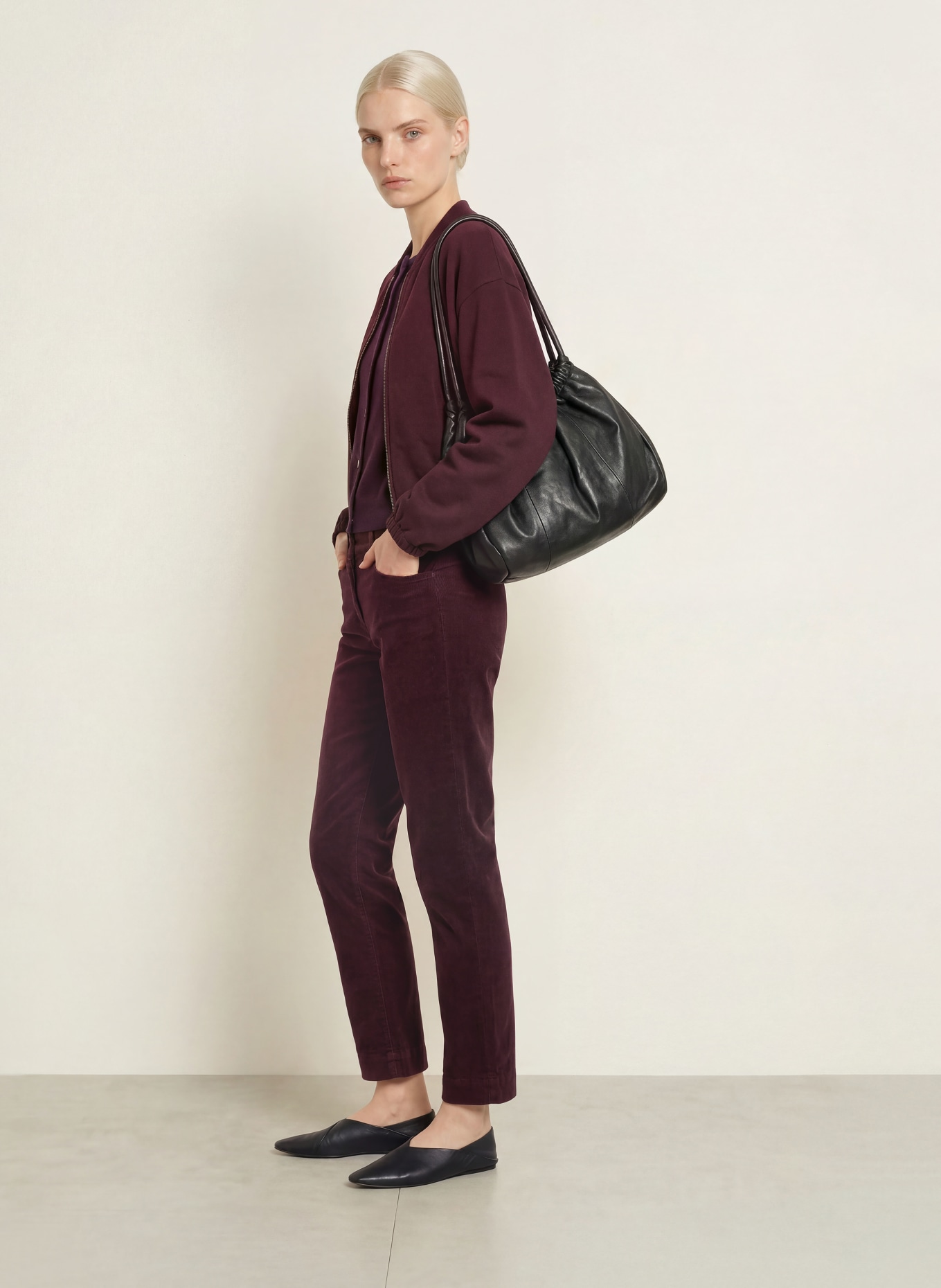 BRAX MARA Cord Pants: DARK PURPLE