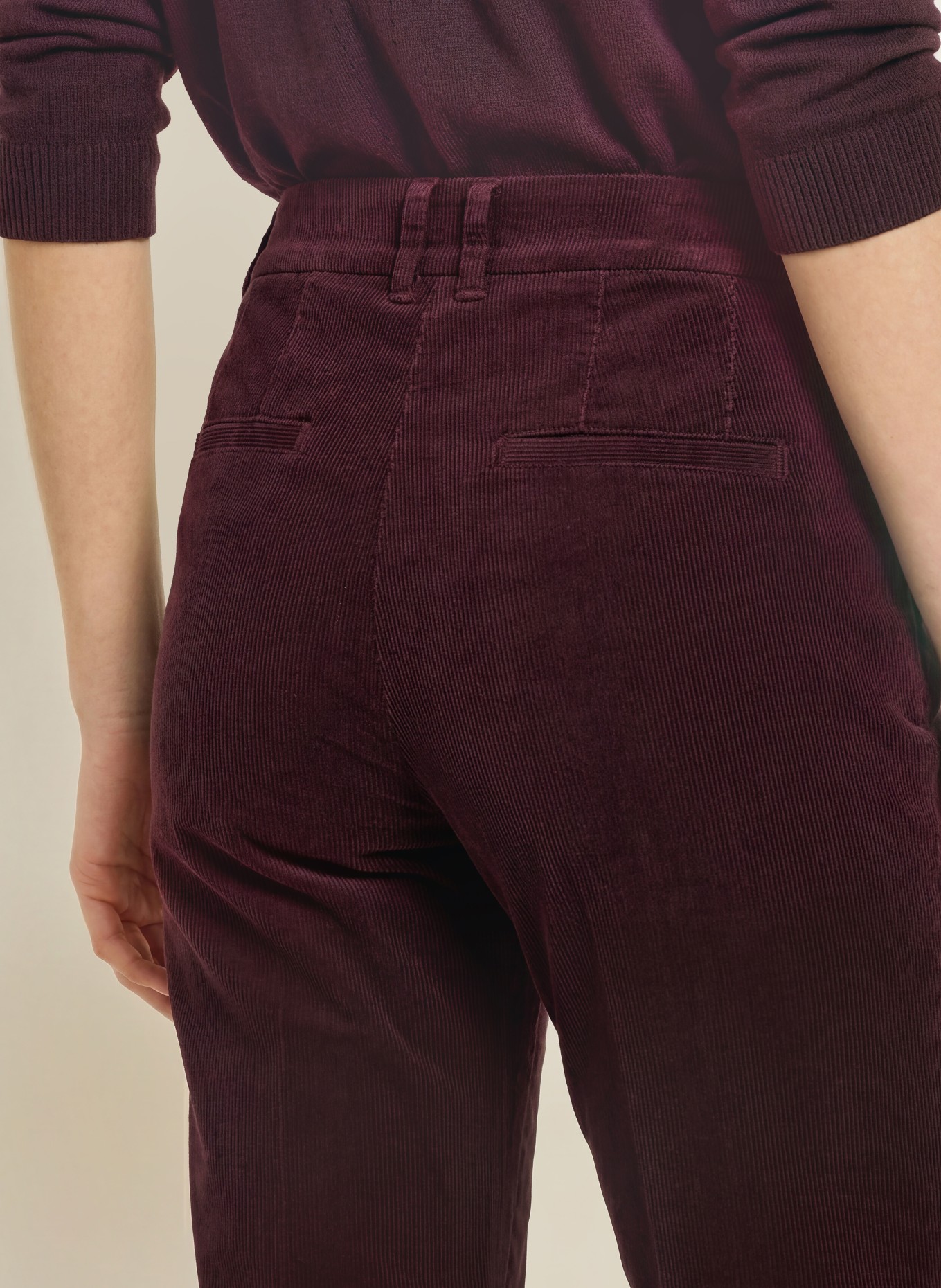BRAX MARA Cord Pants: DARK PURPLE