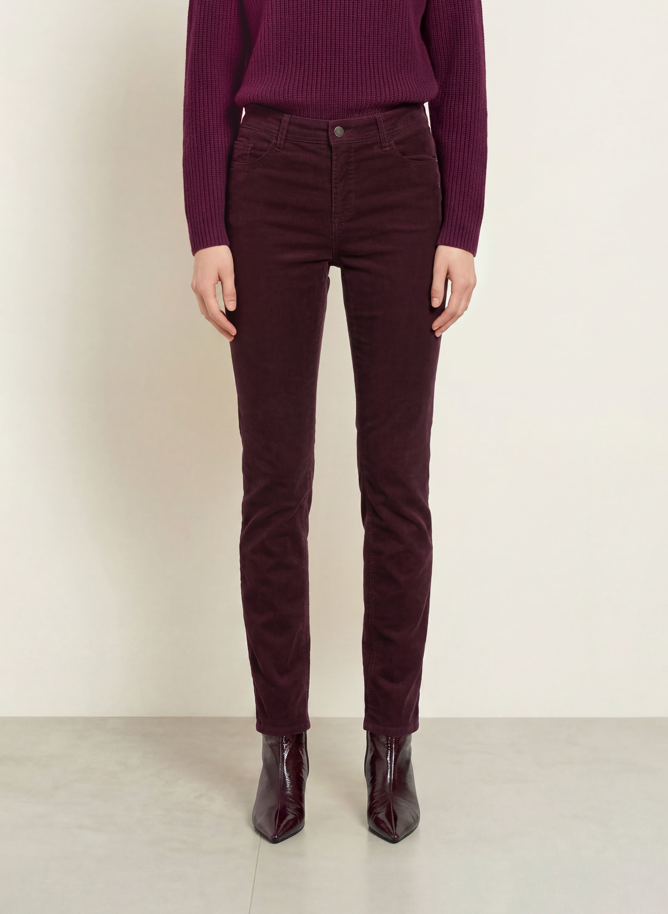 BRAX Cordhose MARY: DUNKELLILA