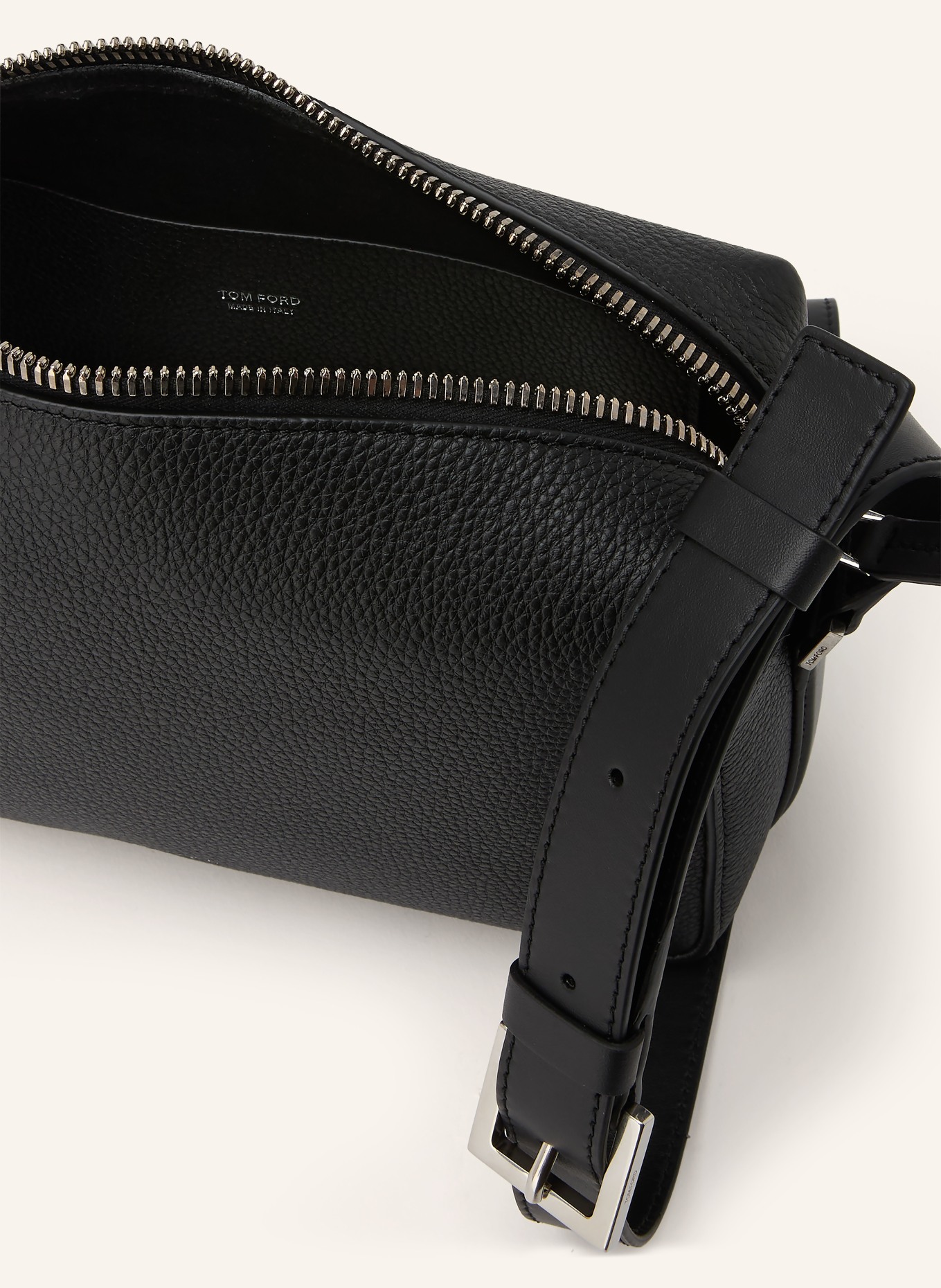 TOM FORD Listonoszka: CZARNY / SREBRNY