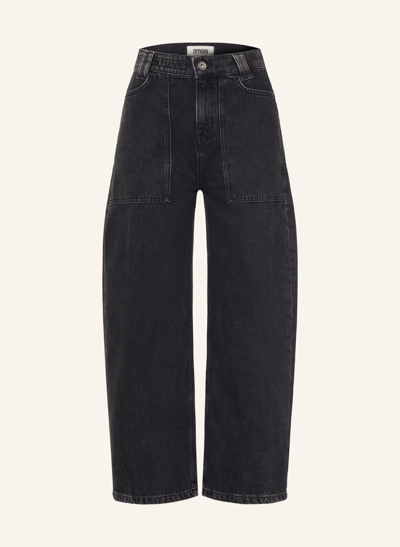 DRYKORN Jeansy typu barrel DERIVE: 1030 schwarz