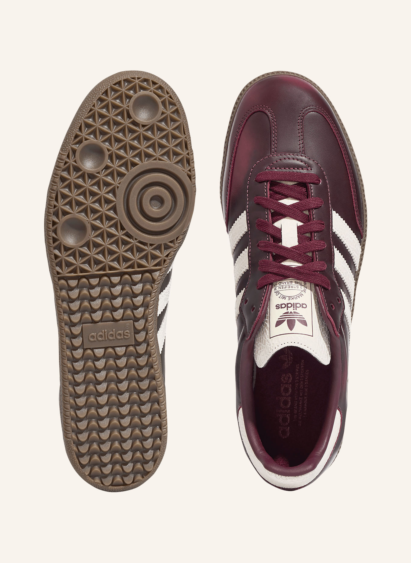 adidas Originals Sneakers SAMBA OG: DONKERROOD / WIT