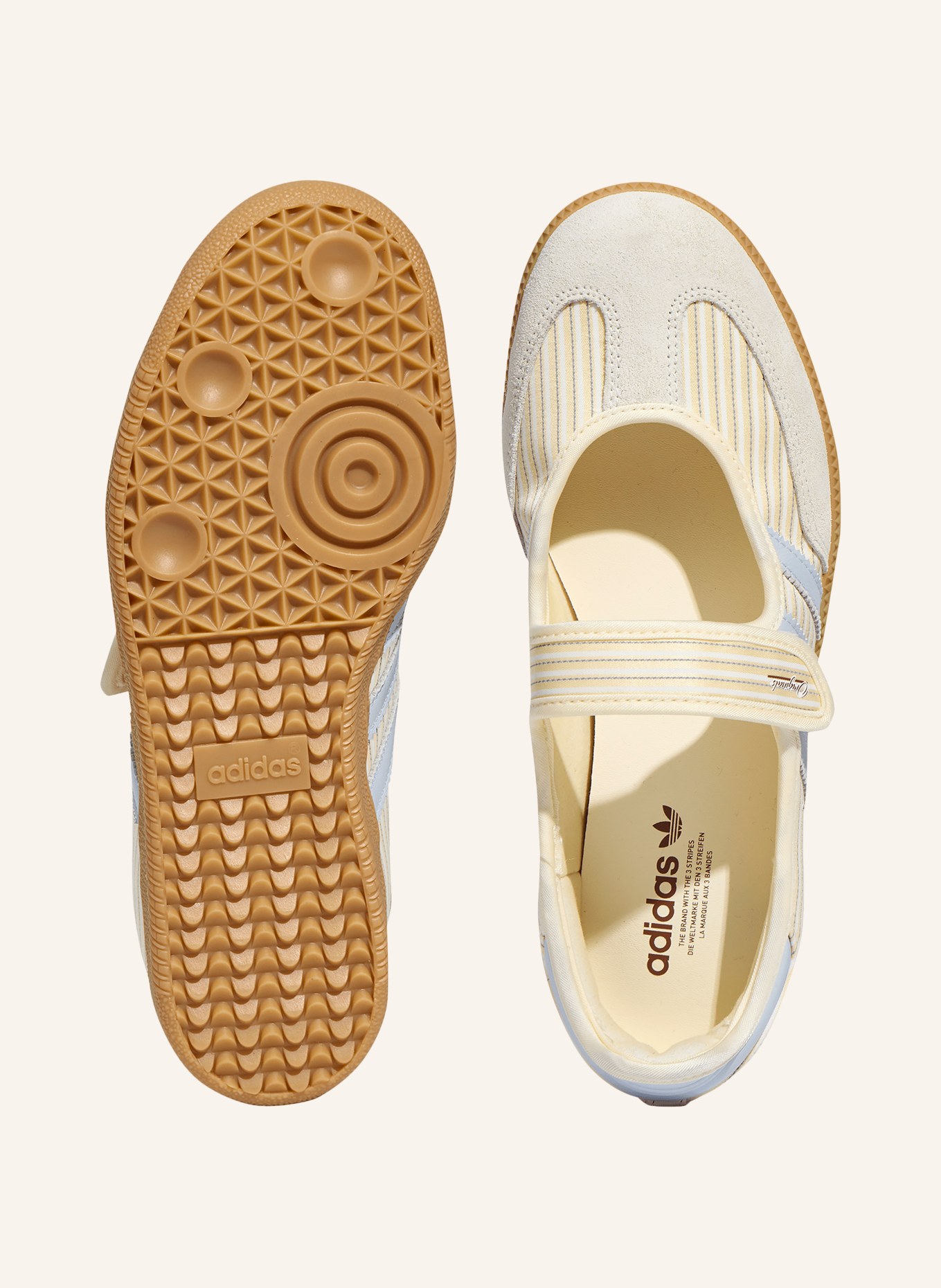 adidas Originals SAMBA JANE Mary-Jane ballerinas: CREAM / GRAY / WHITE