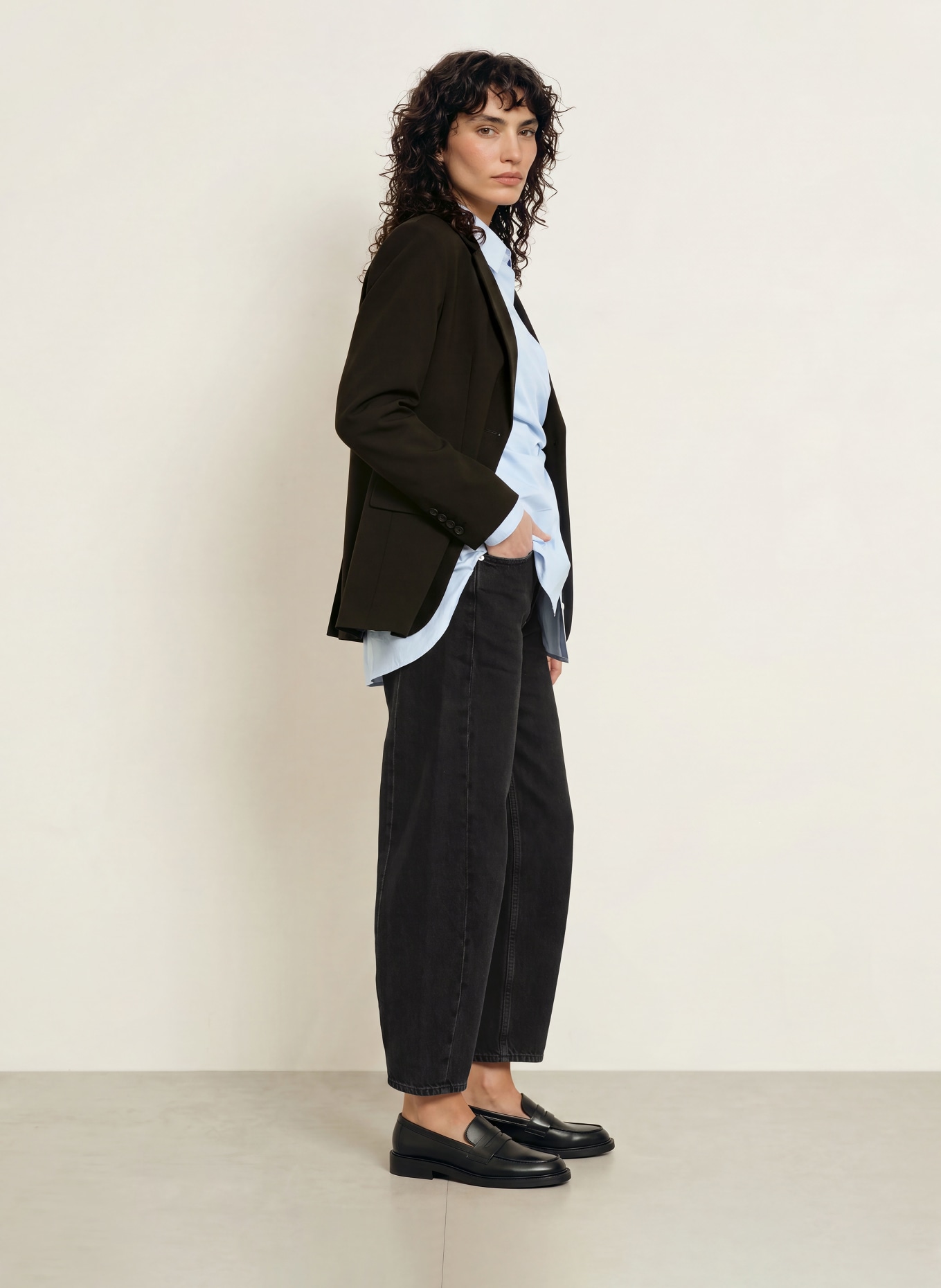 ARKET Barrel Jeans: 009 Denim Black Dark