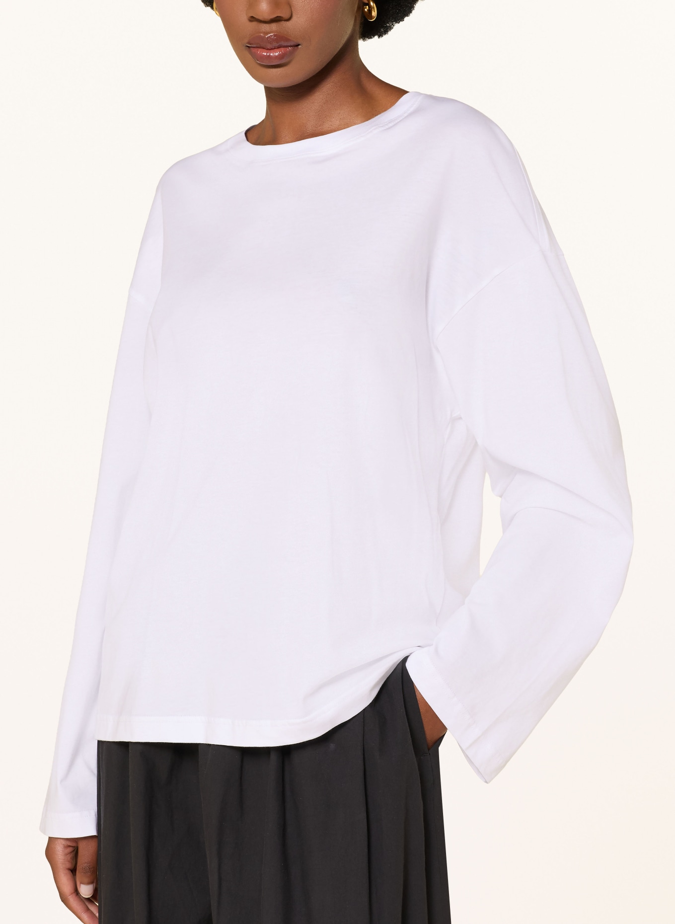 ARKET long-sleeved shirt: WHITE