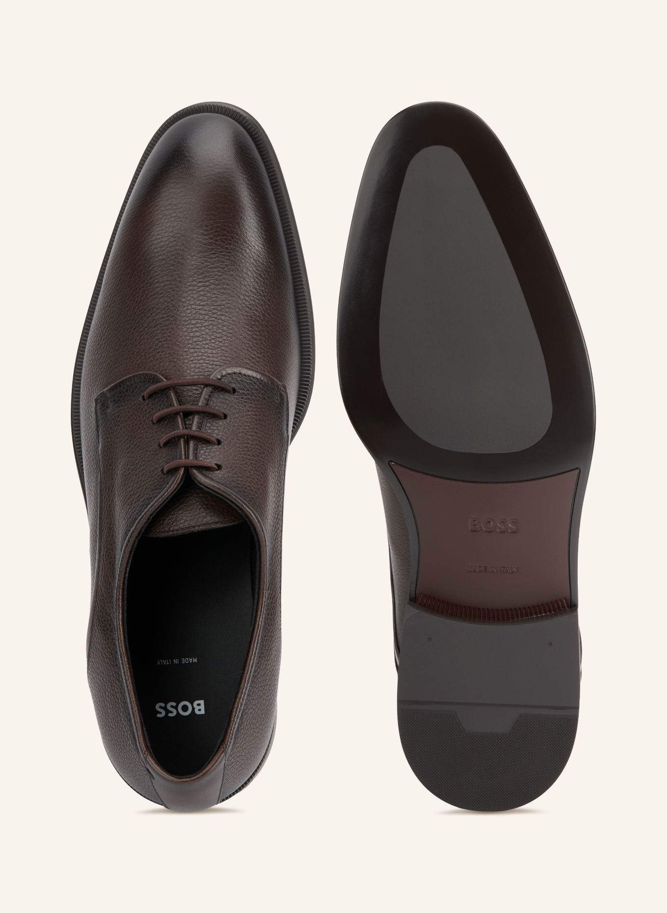 BOSS Chaussures à lacets DERREK: MARRON FONCÉ