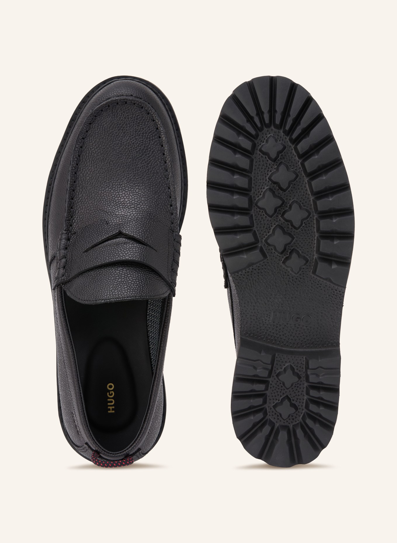 HUGO DRAVEN Penny loafer: BLACK