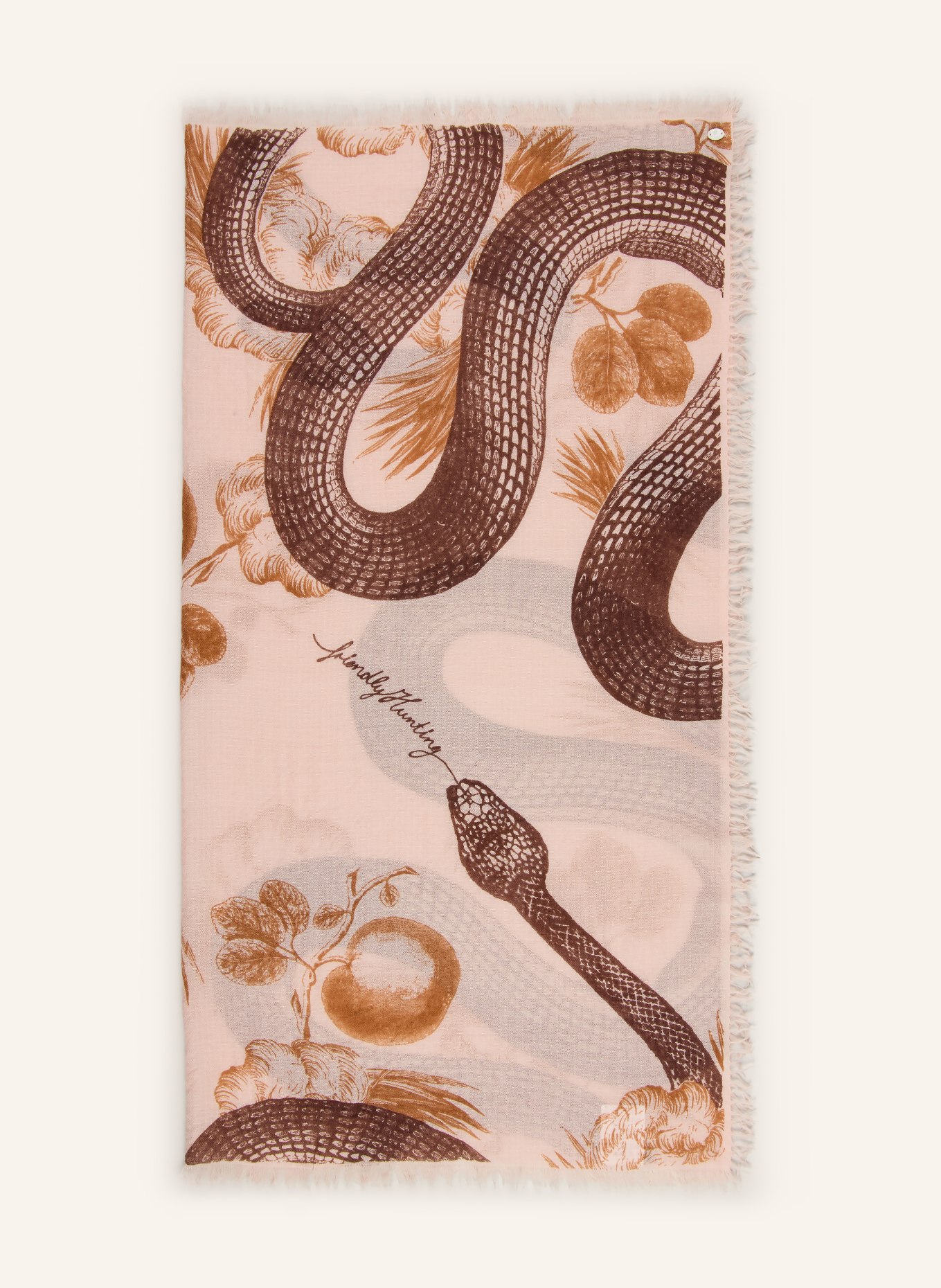 friendly hunting Kasjmier sjaal: ROSE CLAIR / CAMEL / MARRON FONCÉ
