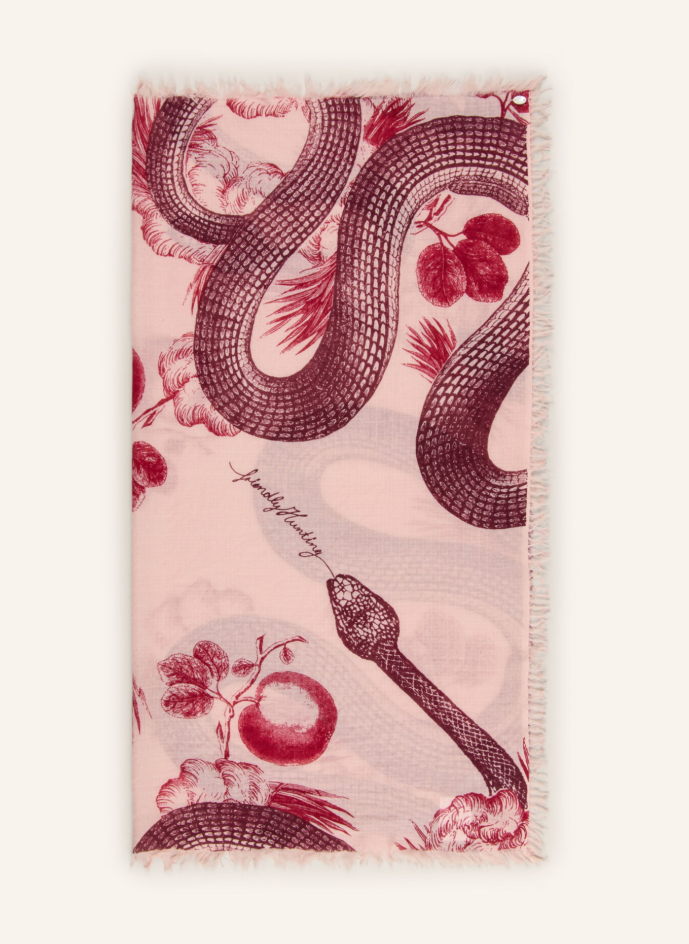 friendly hunting Kasjmier sjaal: ROSE CLAIR / DONKERPAARS / DONKERROOD