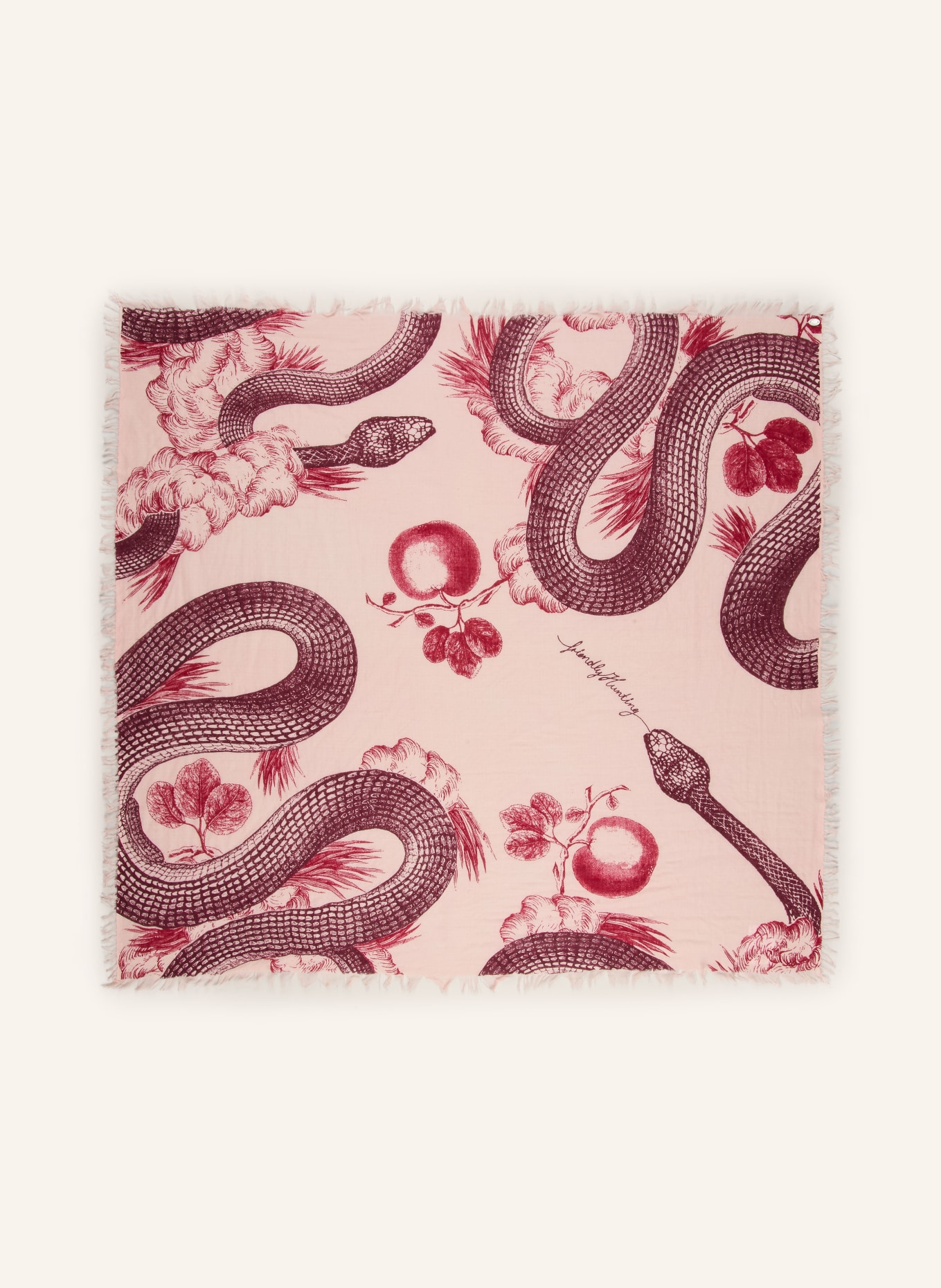 friendly hunting Kasjmier sjaal: ROSE CLAIR / DONKERPAARS / DONKERROOD