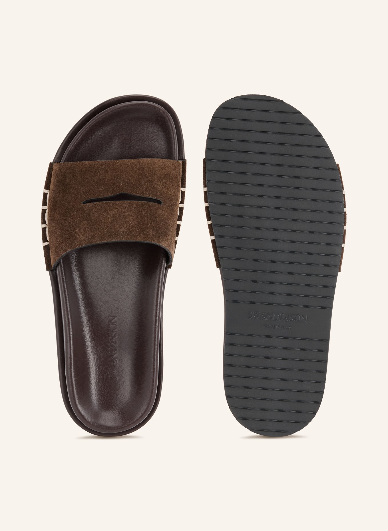 JW ANDERSON Muiltjes: MARRON FONCÉ