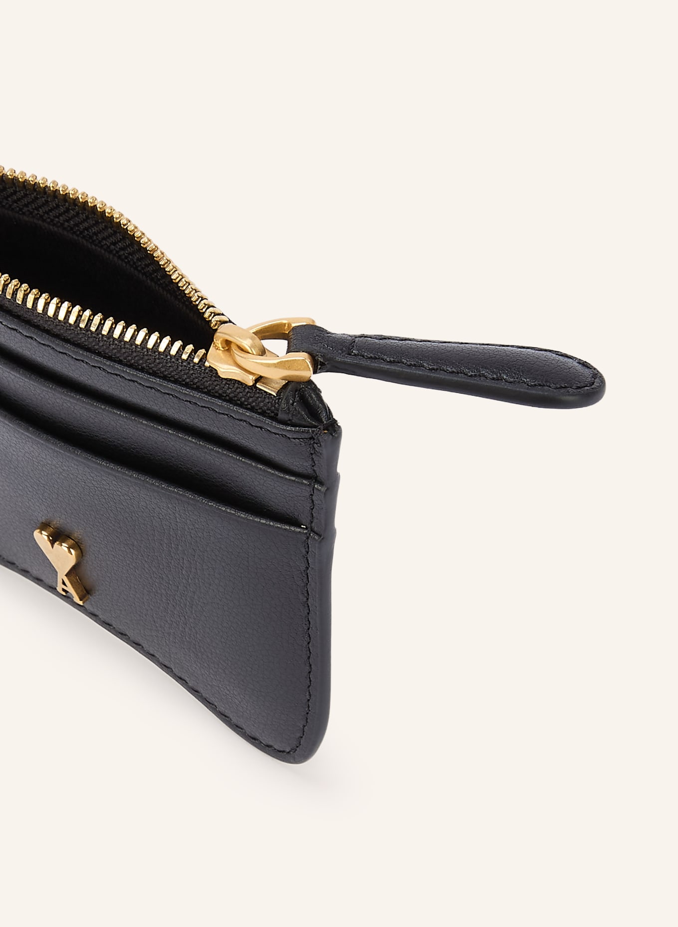 AMI PARIS Card wallet: BLACK / GOLD