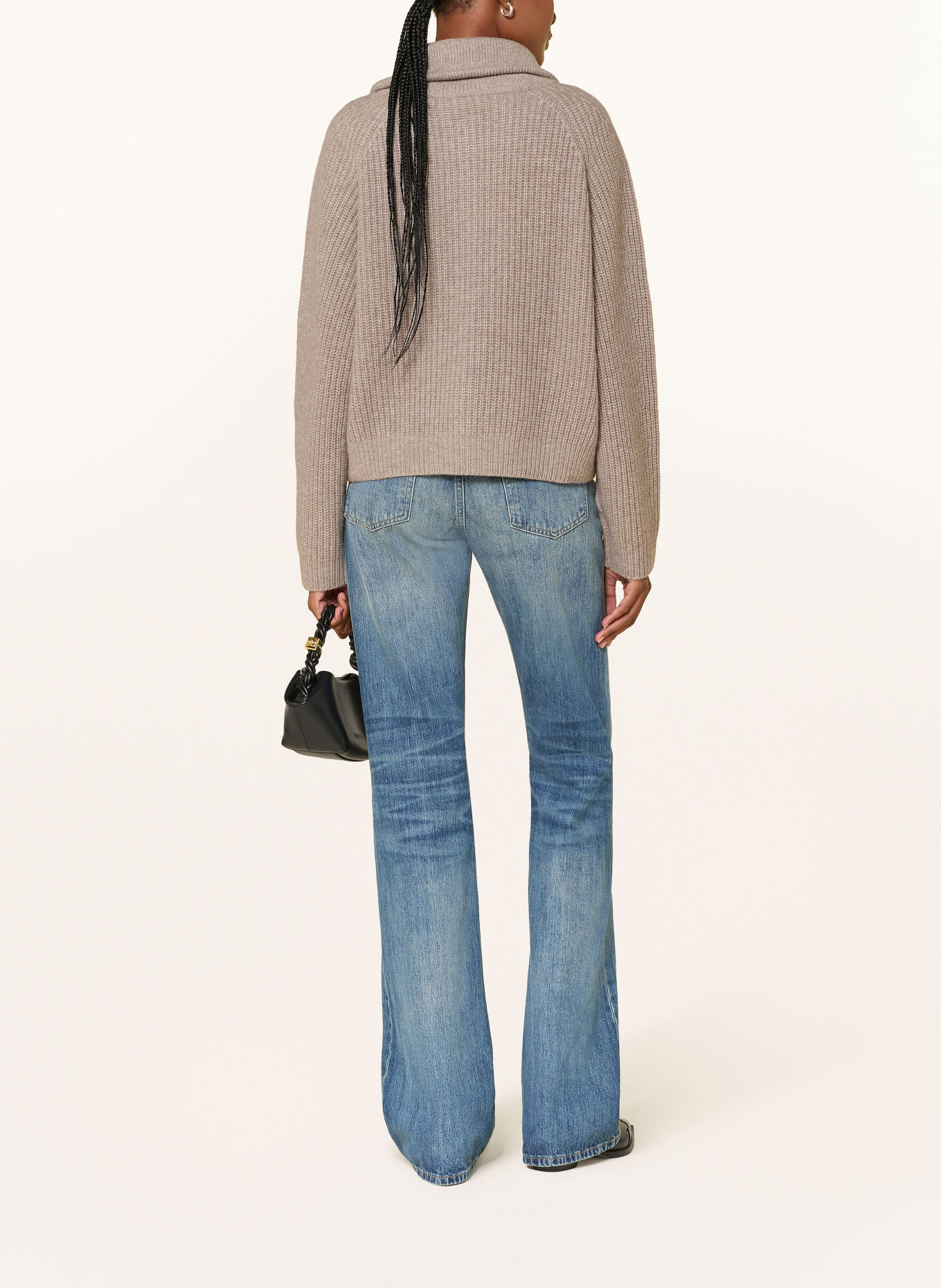 MRS & HUGS Strickjacke mit Cashmere: TAUPE