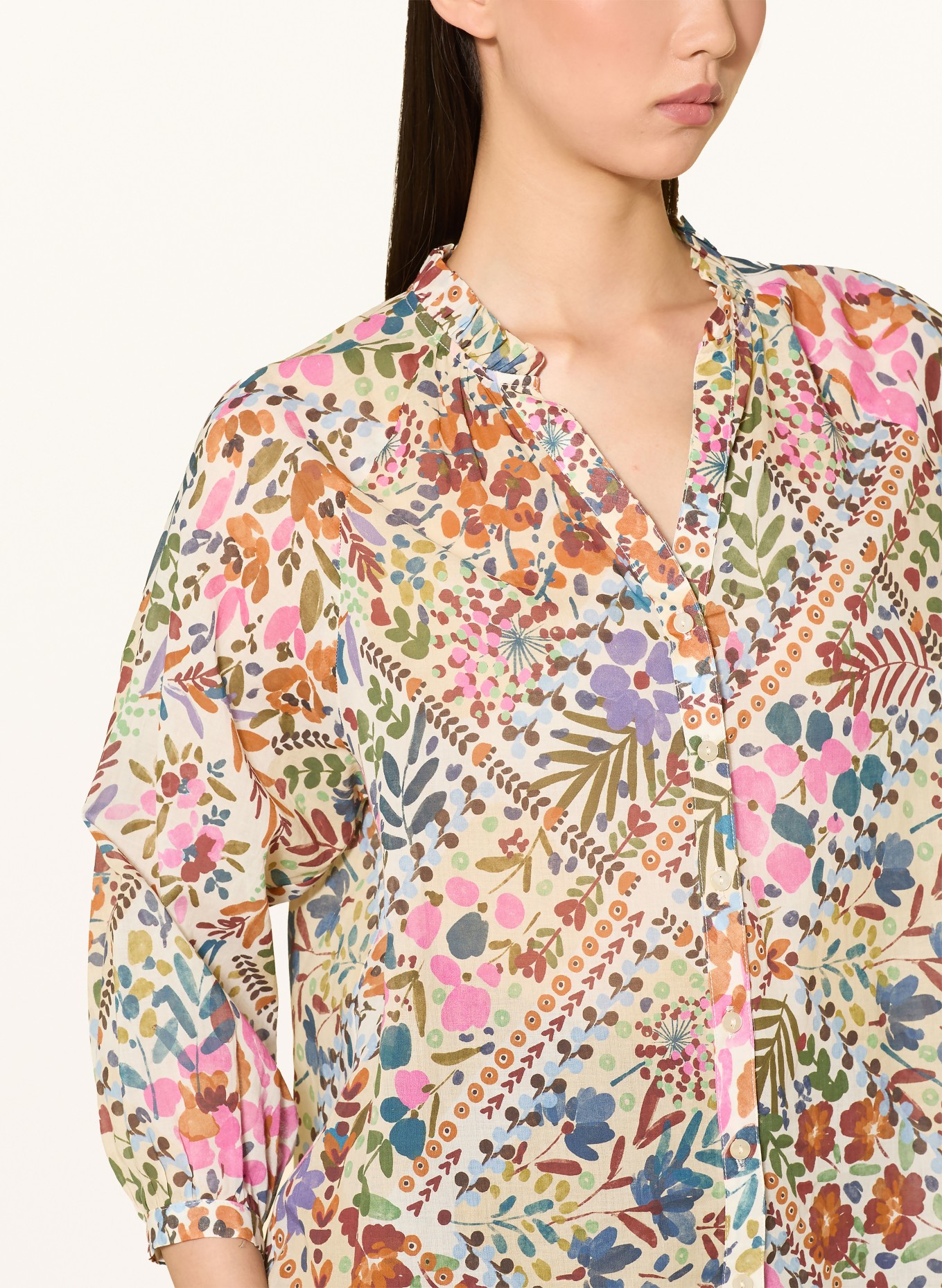 Smith & Soul Bluse: ECRU / PINK / BLAU