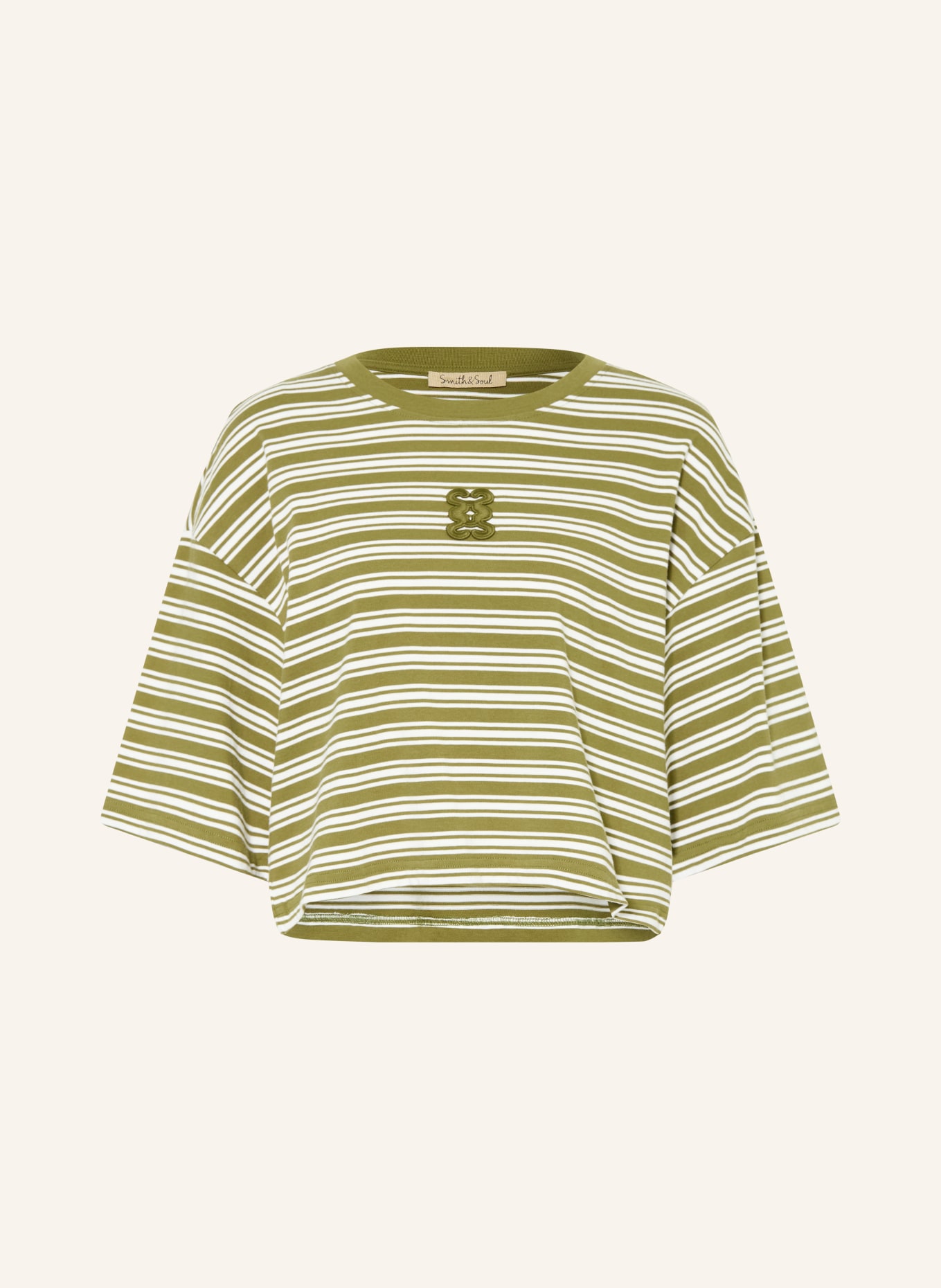 Smith & Soul T-Shirt: OLIV / WEISS