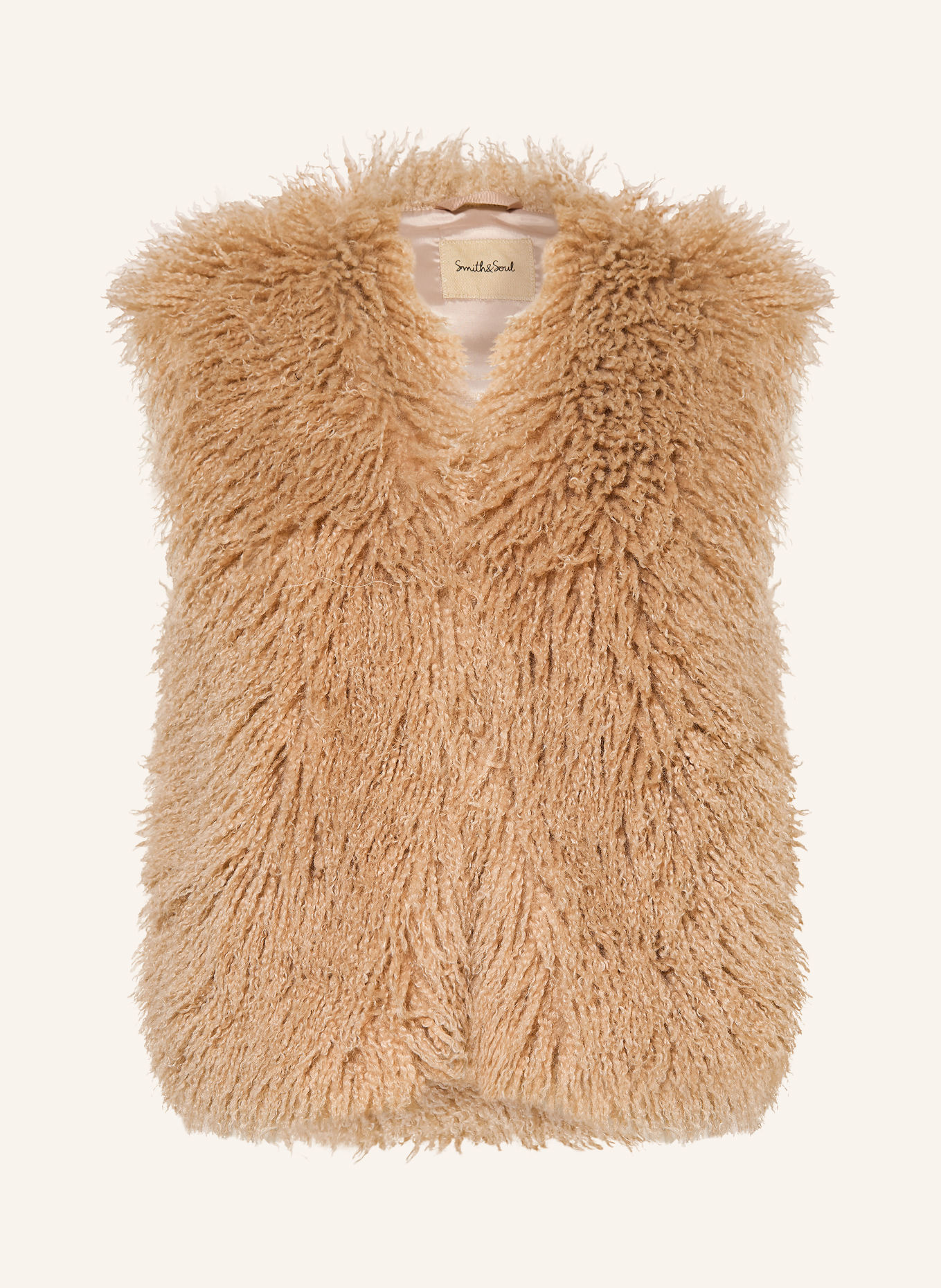 Smith & Soul Kunstfell-Weste: BEIGE