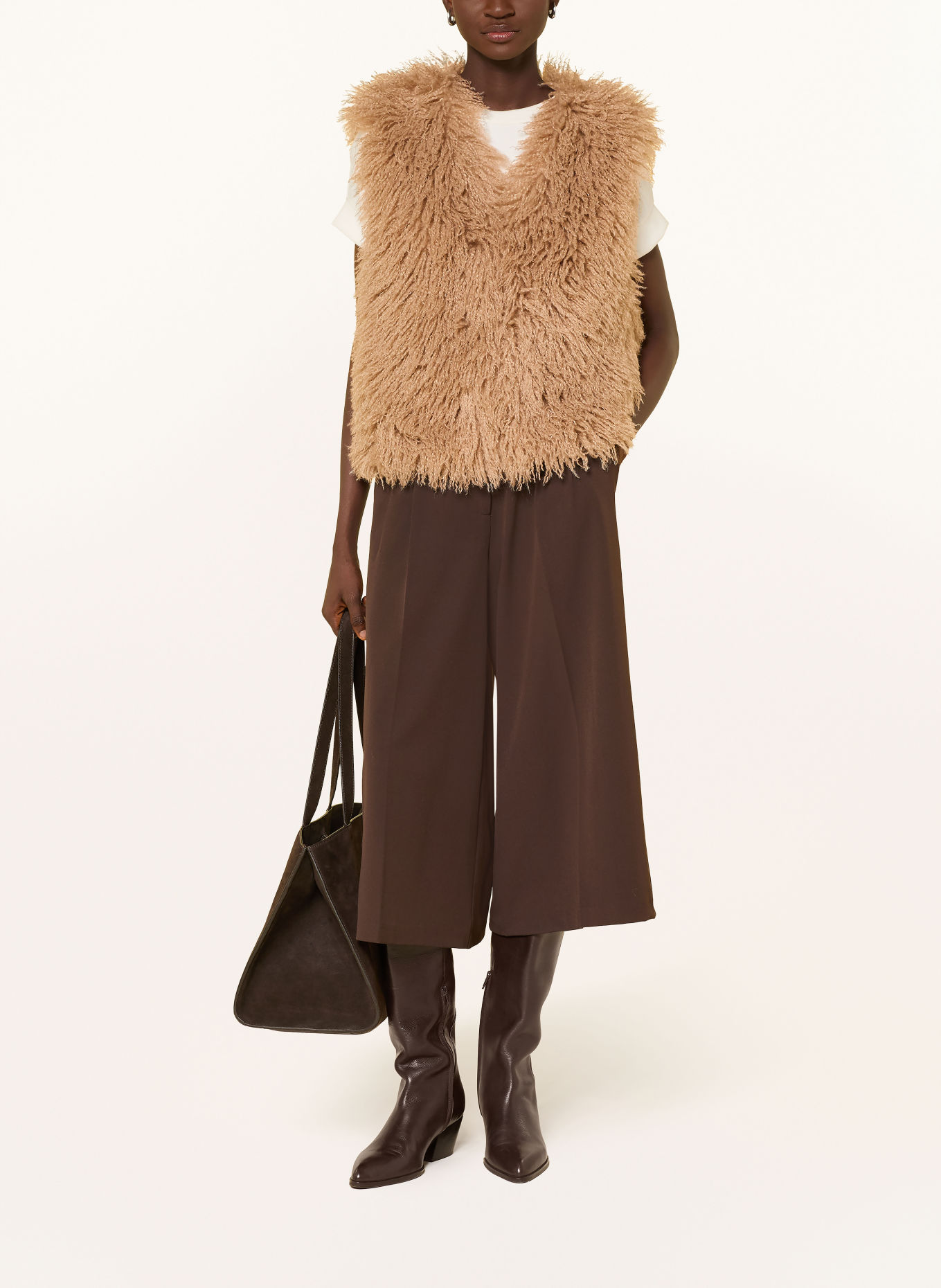 Smith & Soul Kunstfell-Weste: BEIGE