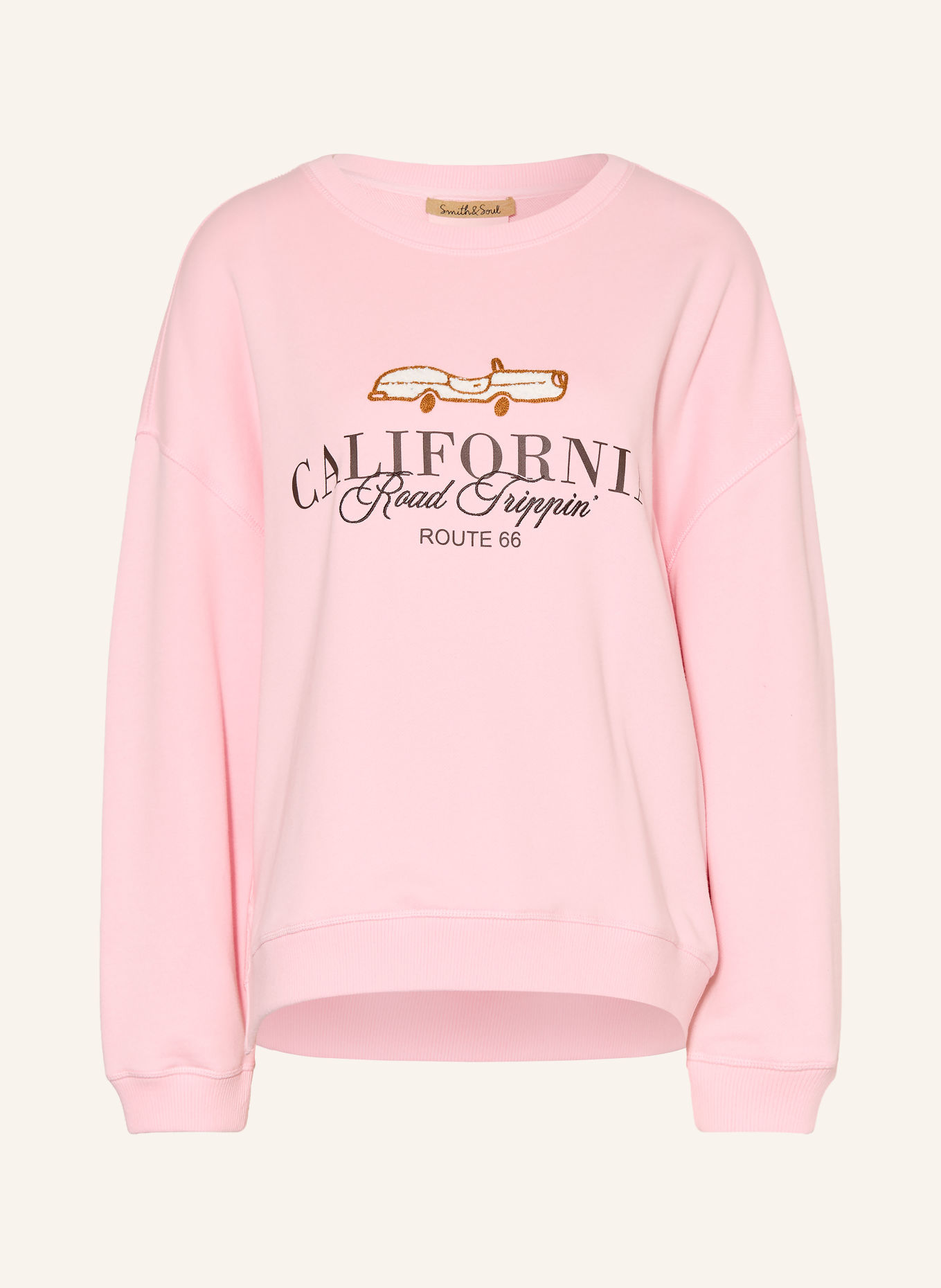 Smith & Soul Oversized-Sweatshirt: ROSA / BRAUN / DUNKELGRAU