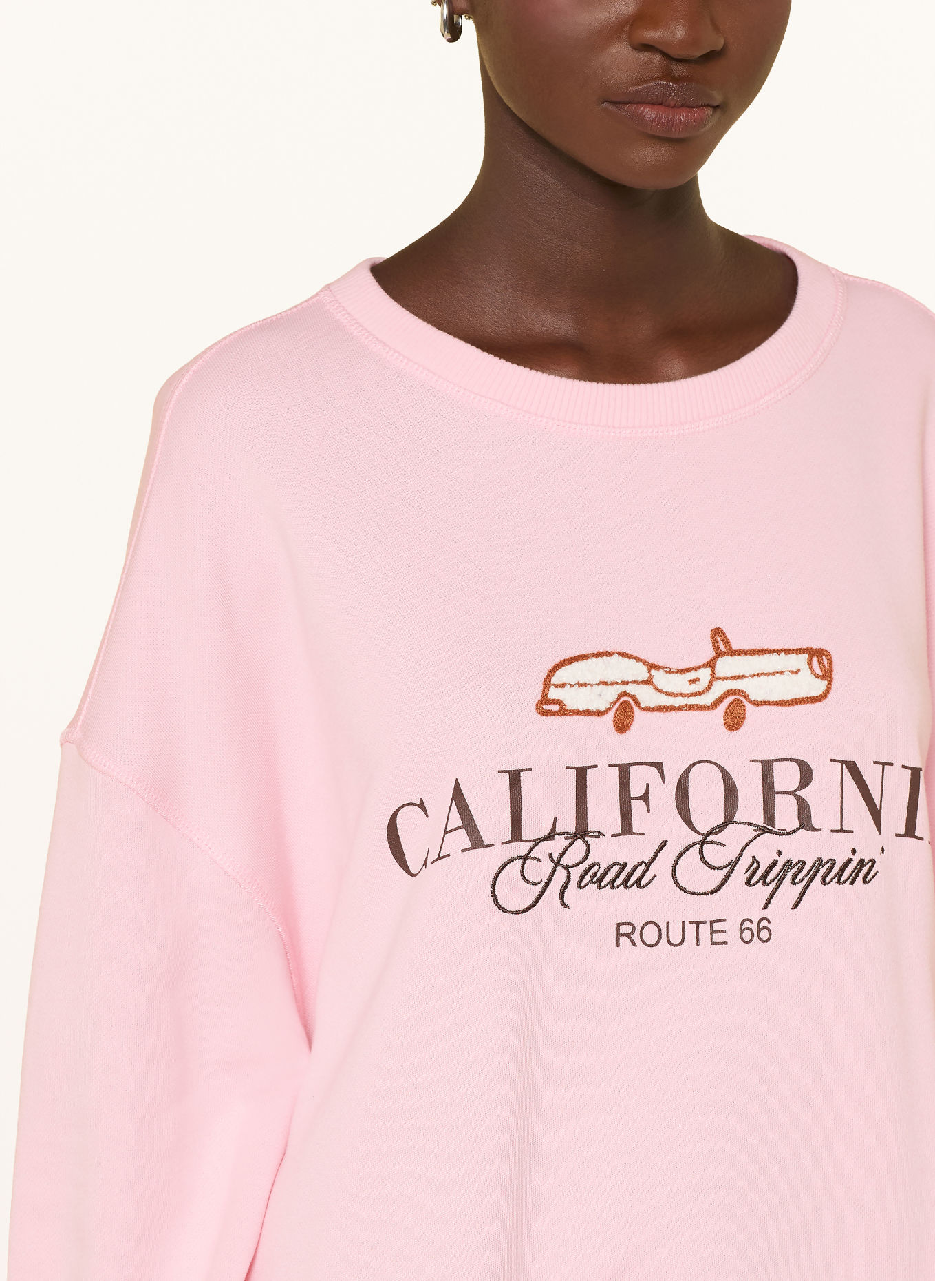 Smith & Soul Oversized-Sweatshirt: ROSA / BRAUN / DUNKELGRAU