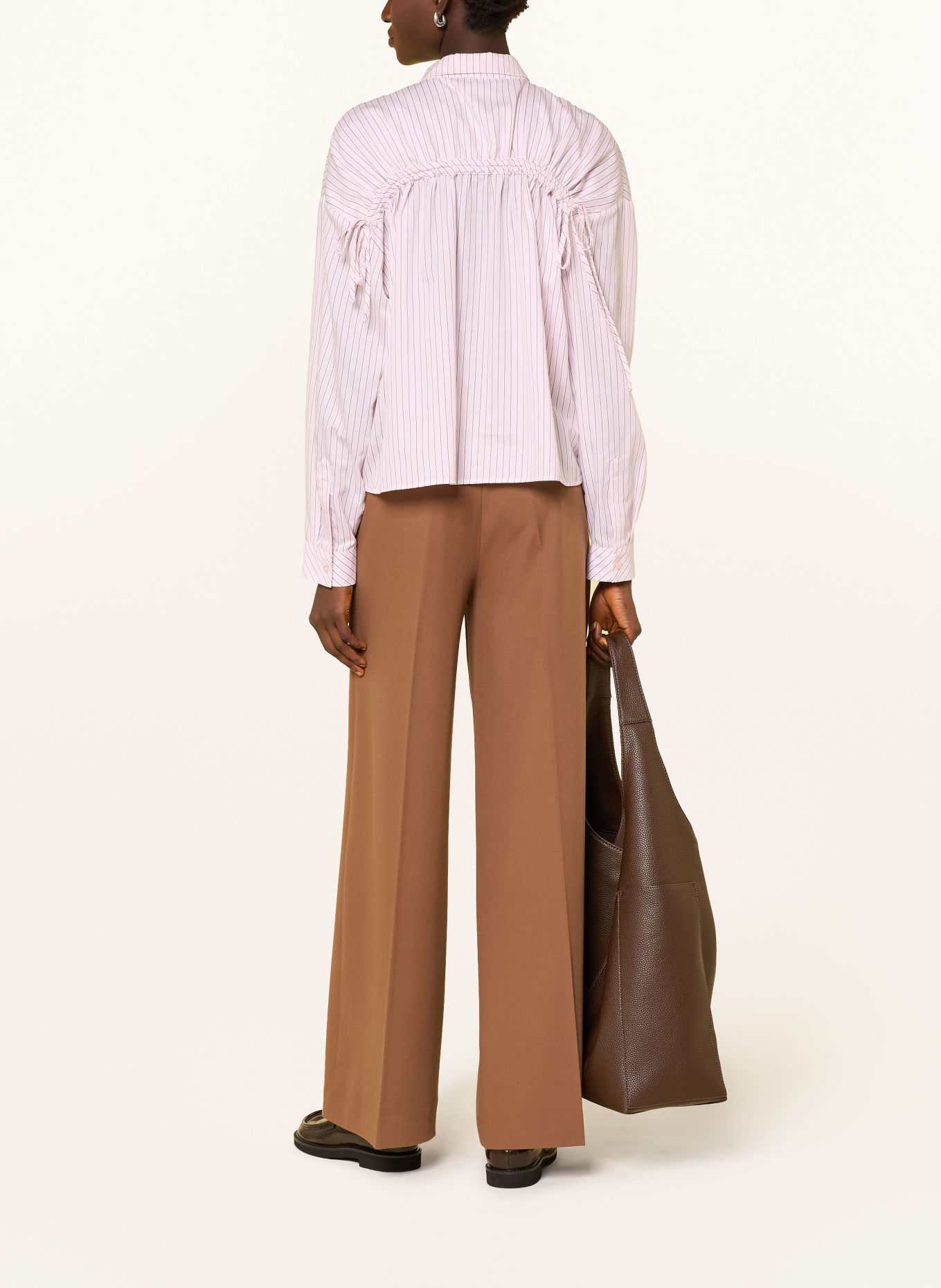 Smith & Soul Overhemdblouse: ROZE / BRUIN / WIT