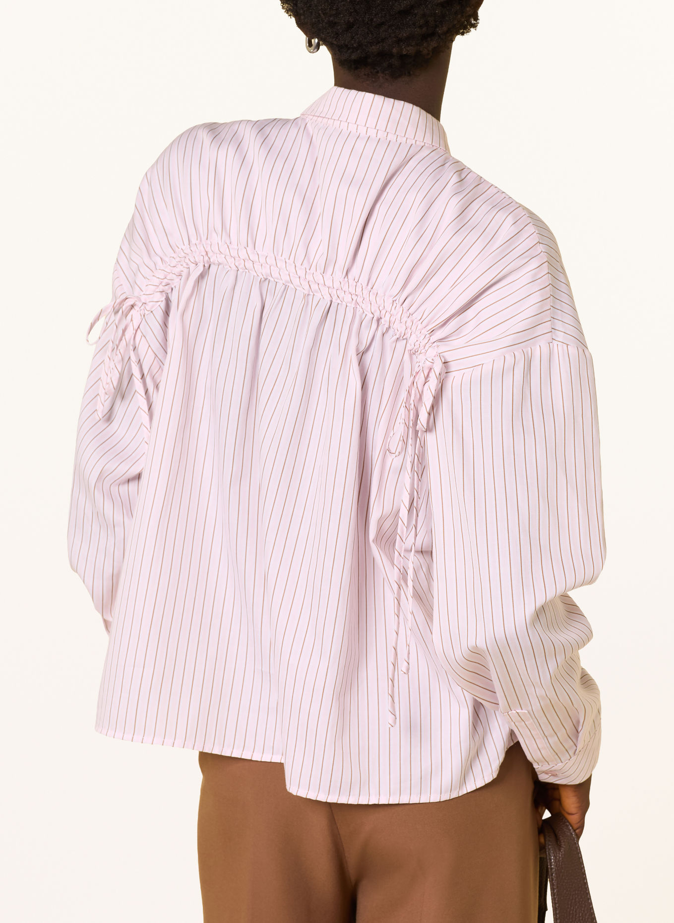 Smith & Soul Overhemdblouse: ROZE / BRUIN / WIT