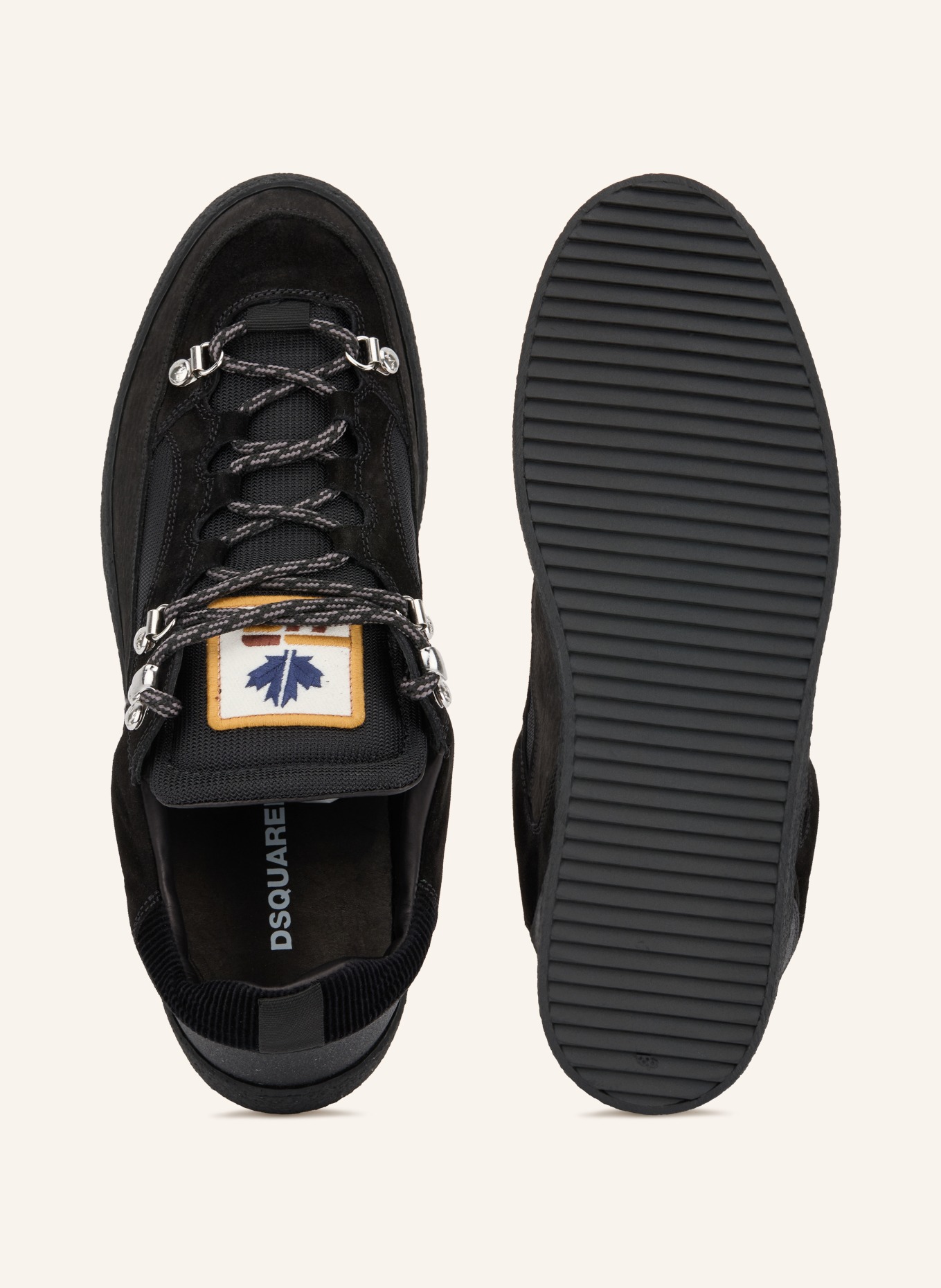 DSQUARED2 Sneaker: SCHWARZ / CAMEL / DUNKELBLAU