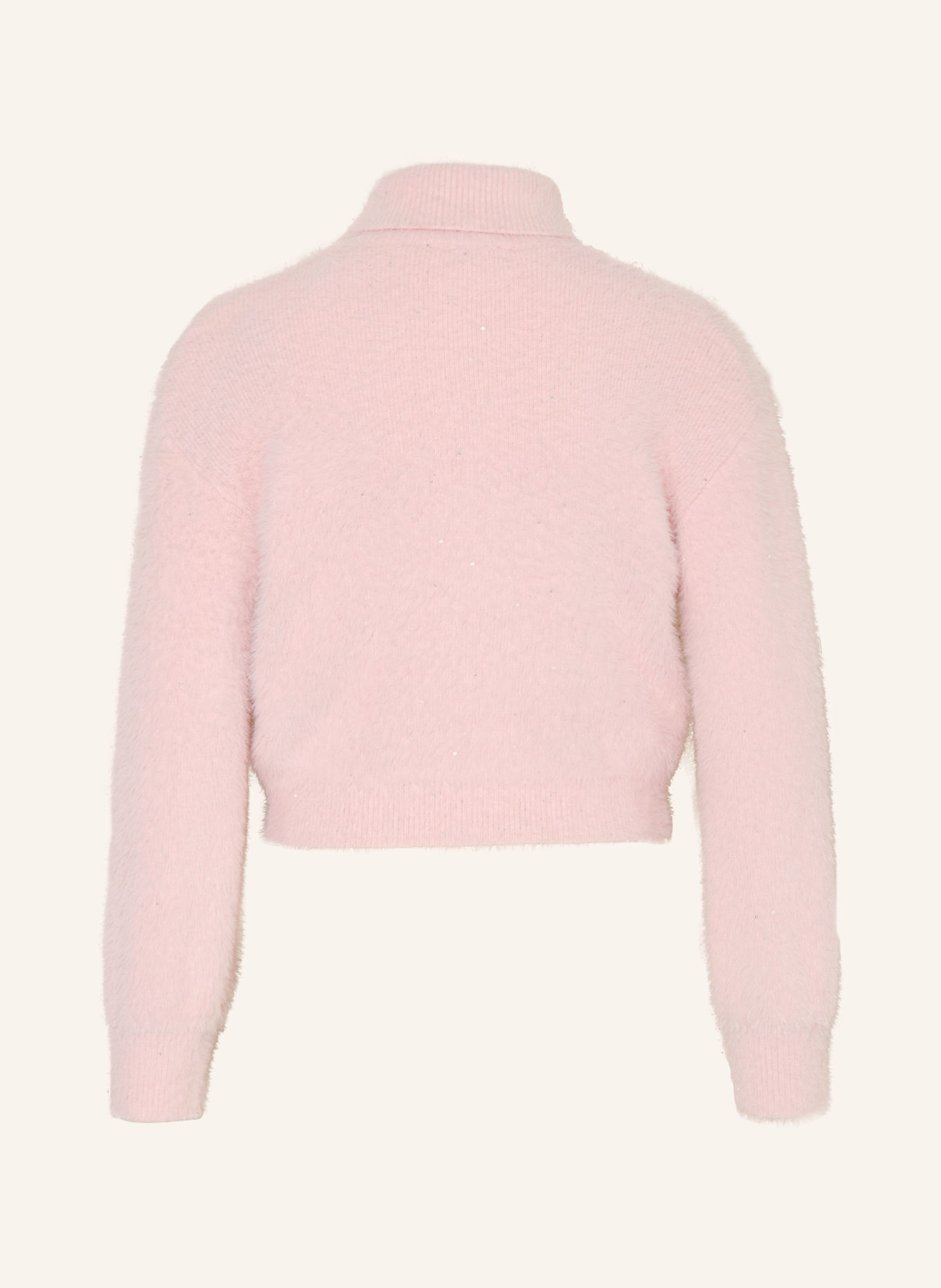 GUESS Turtleneck sweater with sequins: LIGHT PINK
