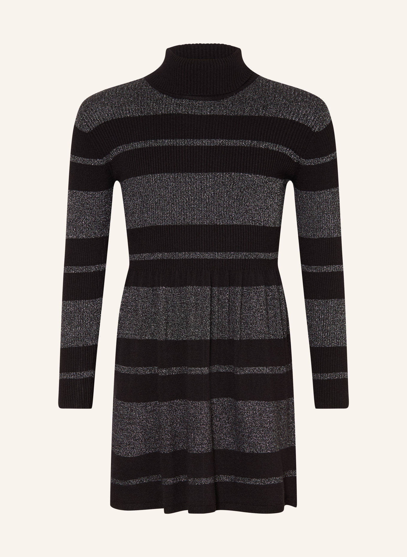 GUESS Strickkleid mit Glitzergarn: SCHWARZ / SILBER