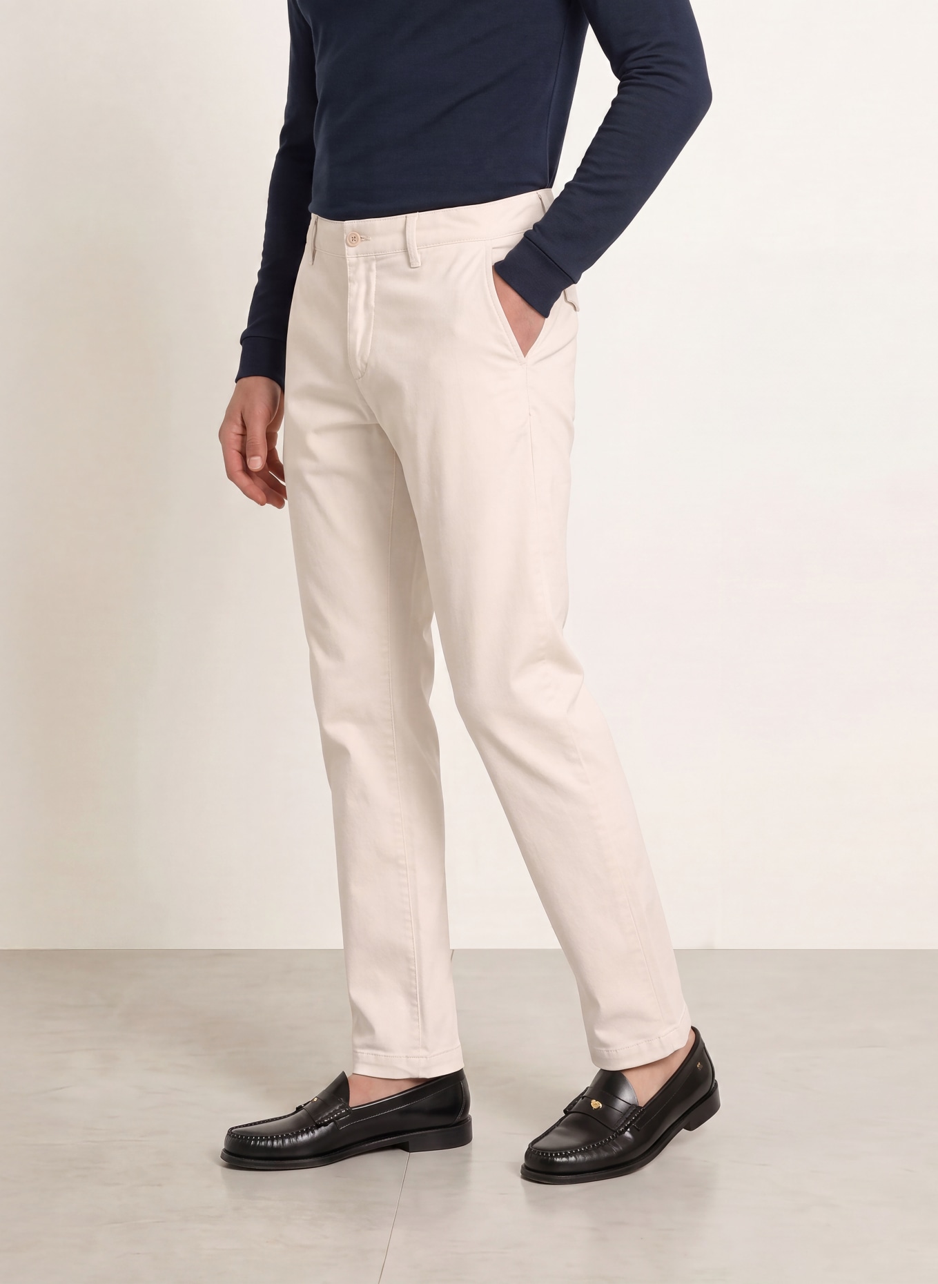 ALBERTO Chino LOU Regular Fit: ECRU