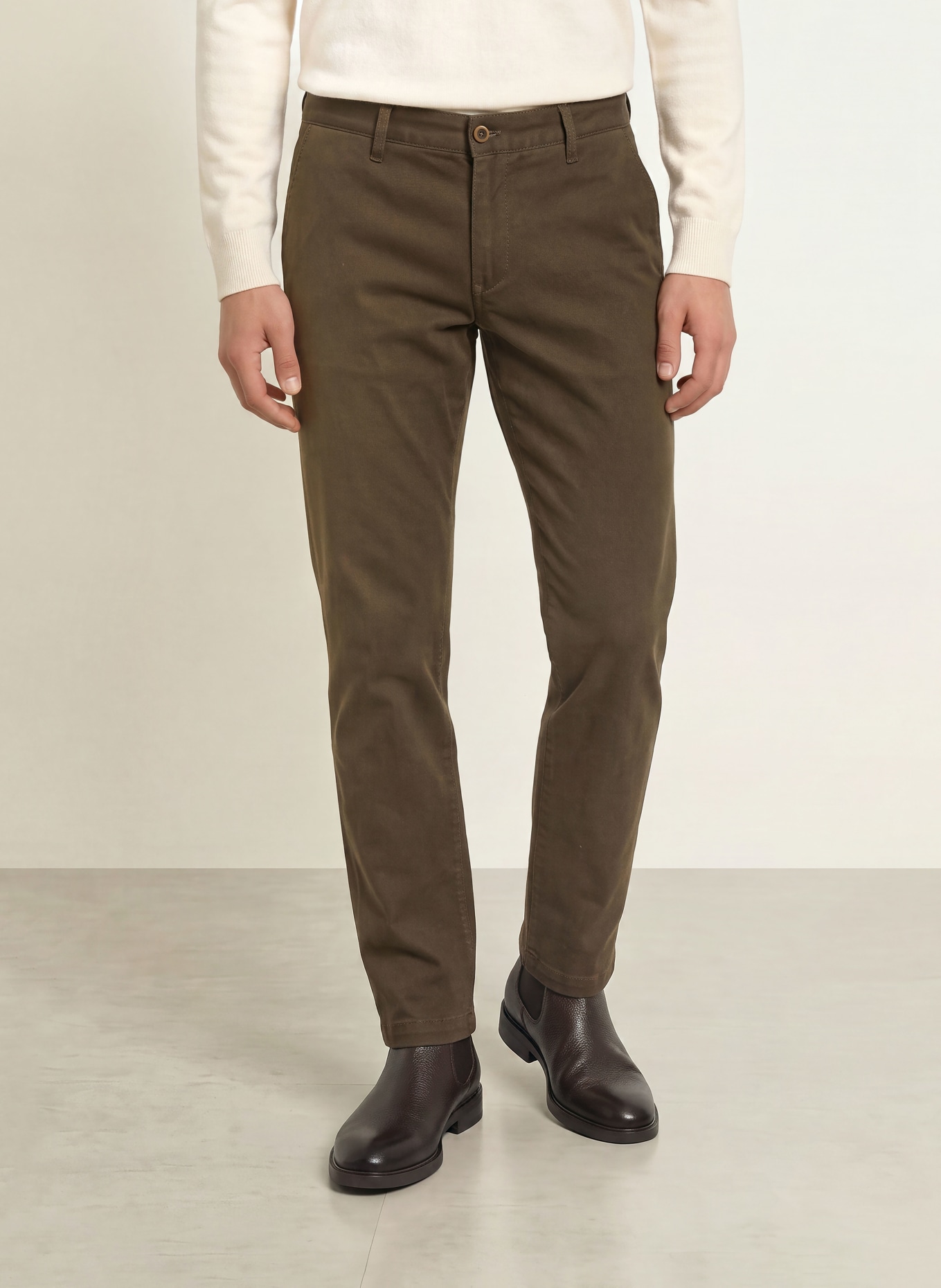 ALBERTO Chino LOU Regular Fit: BRAUN