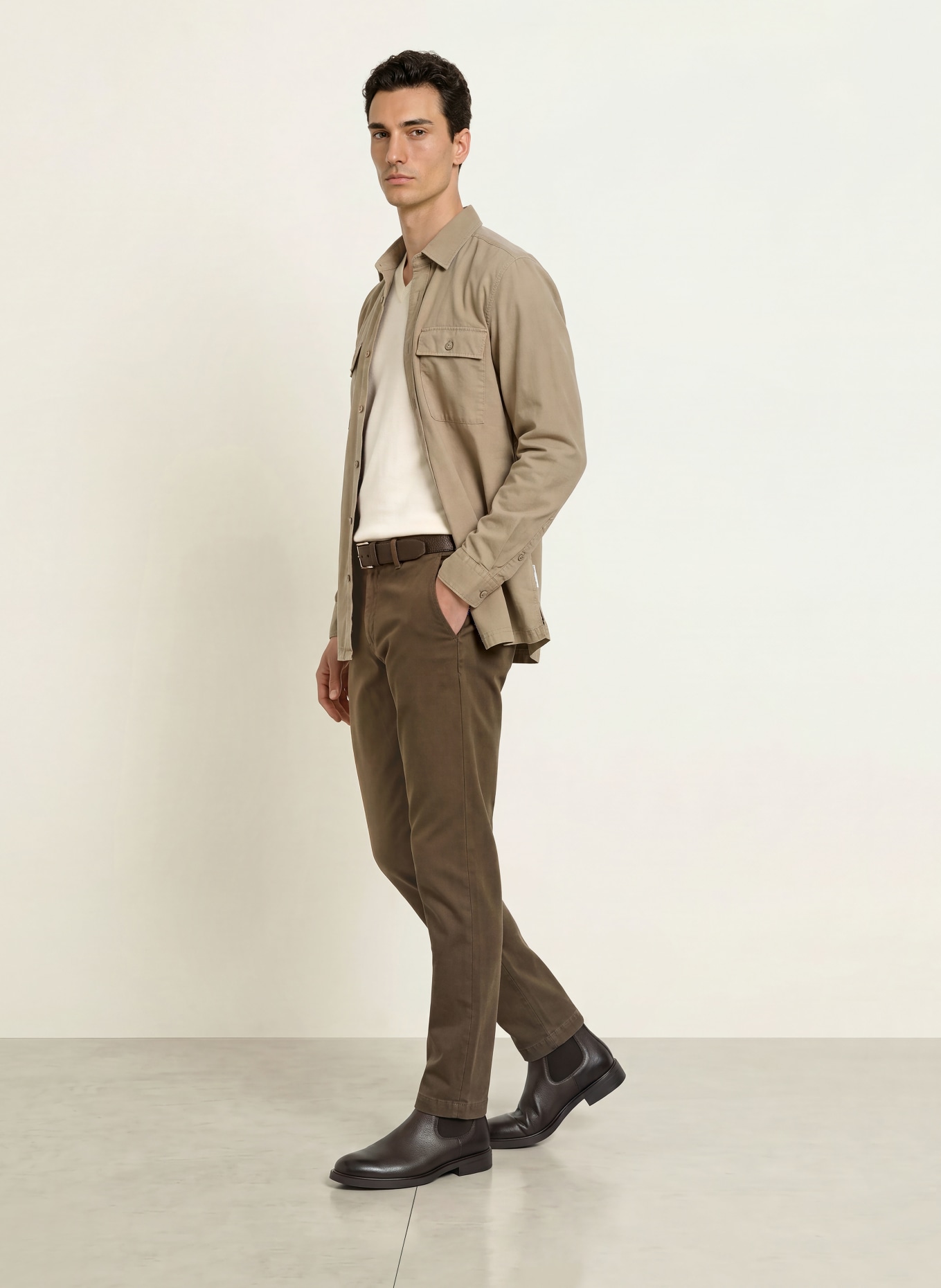 ALBERTO Chino LOU Regular Fit: BRAUN