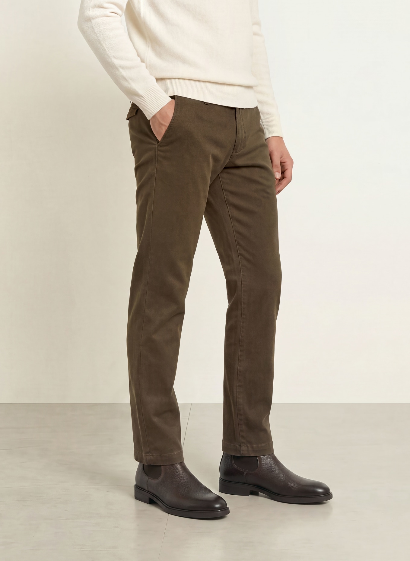 ALBERTO Chino LOU Regular Fit: BRAUN