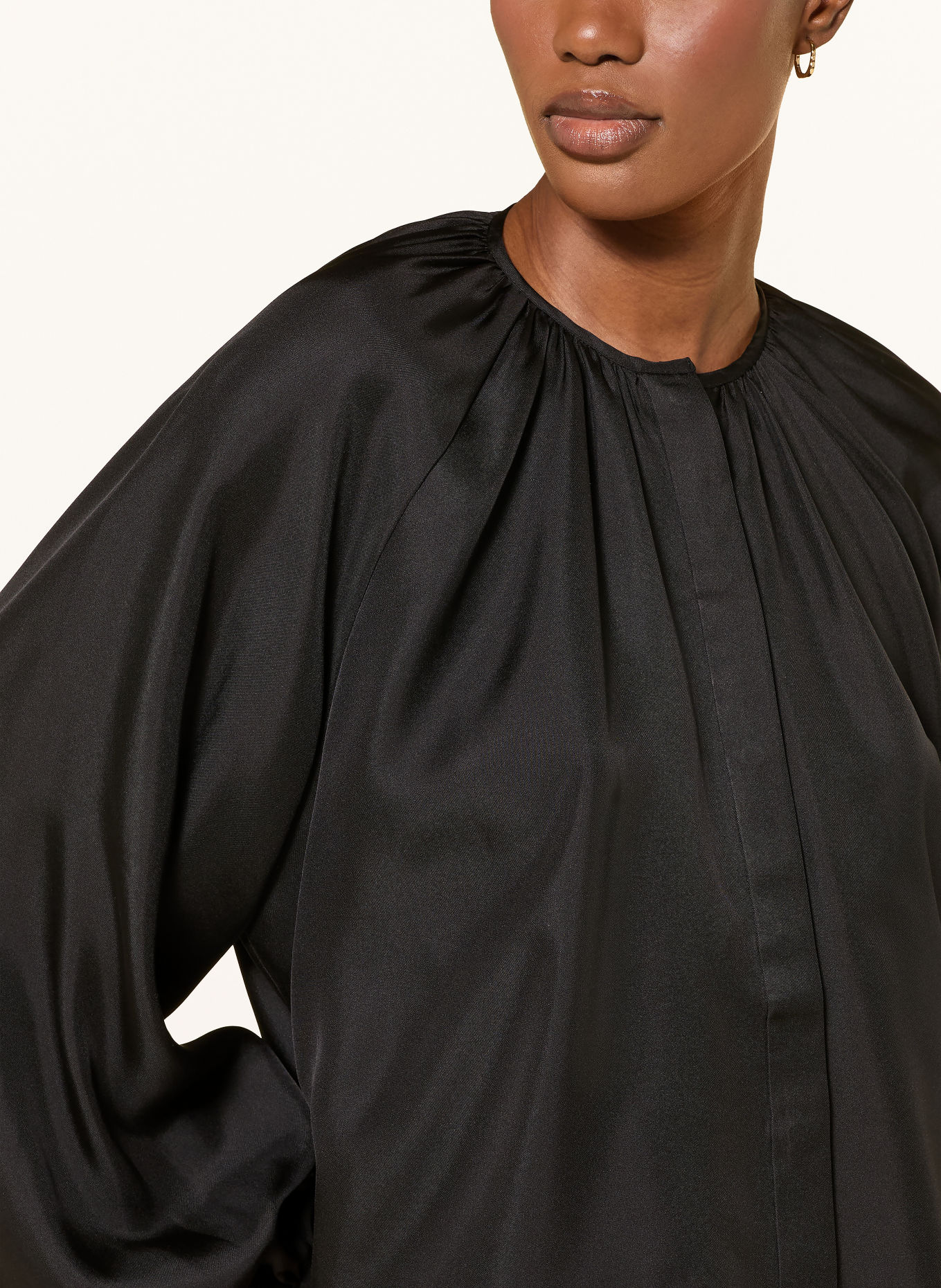 lilienfels Blouse en satin de soie: NOIR