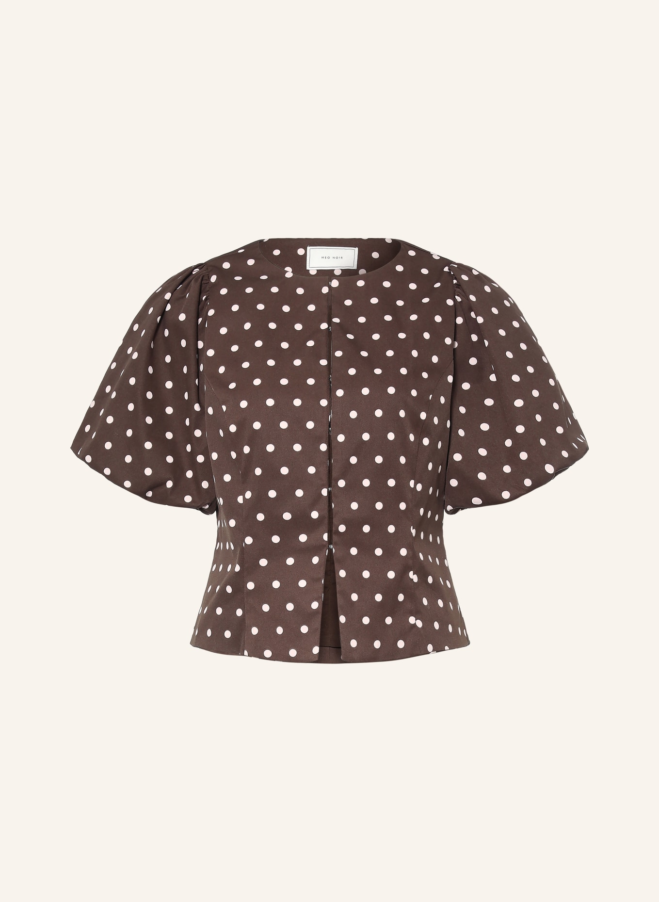 NEO NOIR Bluse ANELA: DUNKELBRAUN / HELLROSA