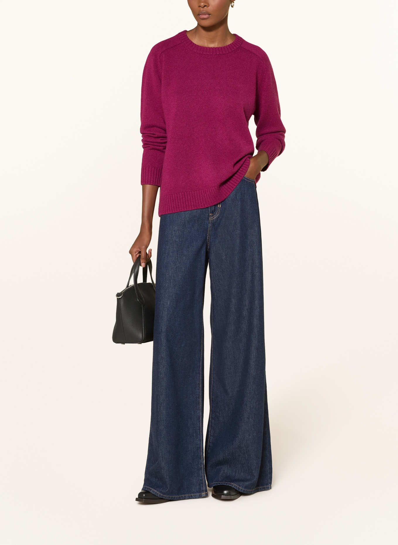 (THE MERCER) N.Y. Pull en cachemire: FUCHSIA