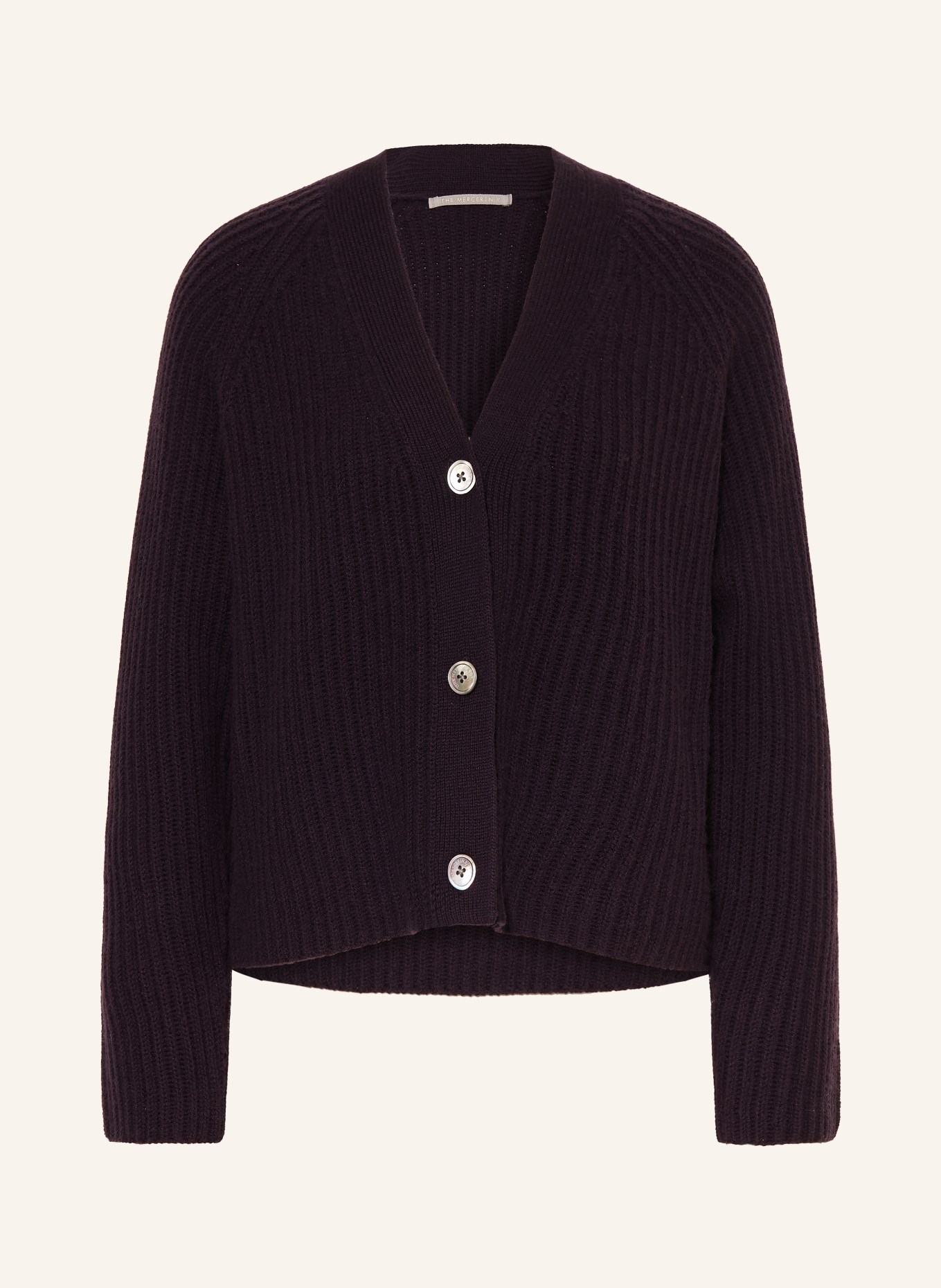 (THE MERCER) N.Y. Cashmere Cardigan: DARK PURPLE