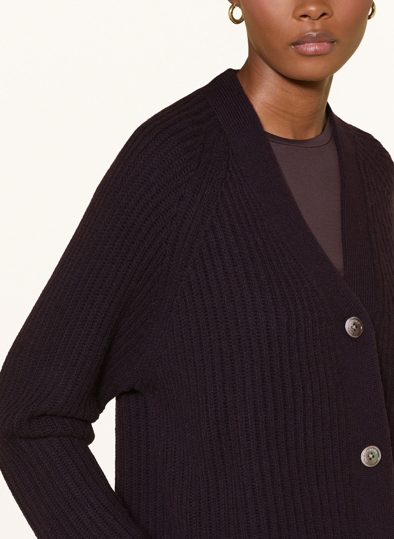 (THE MERCER) N.Y. Cashmere Cardigan: DARK PURPLE