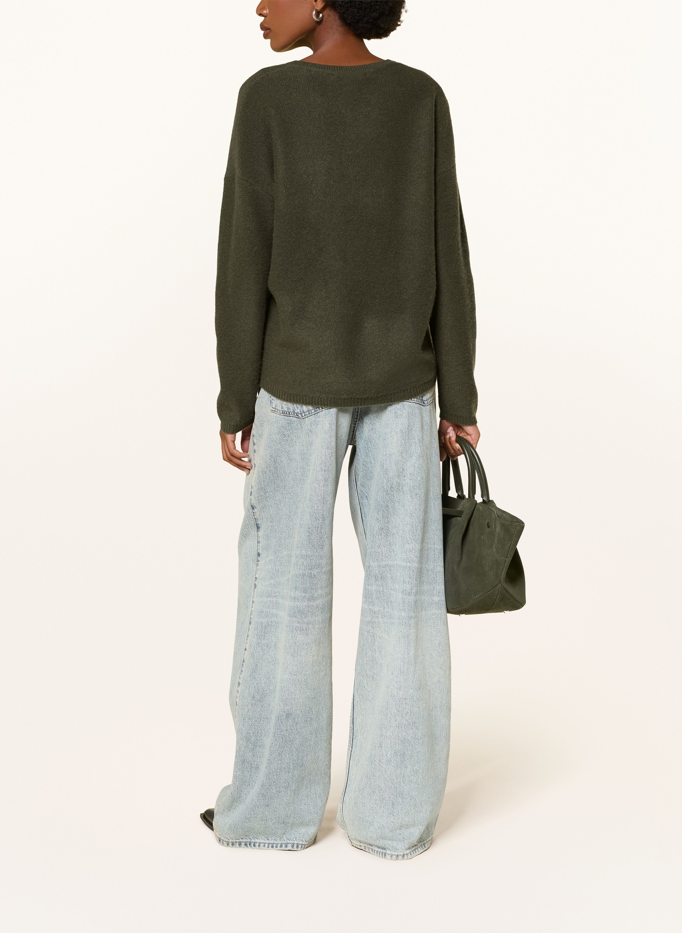 (THE MERCER) N.Y. Cashmere-Pullover: DUNKELGRÜN