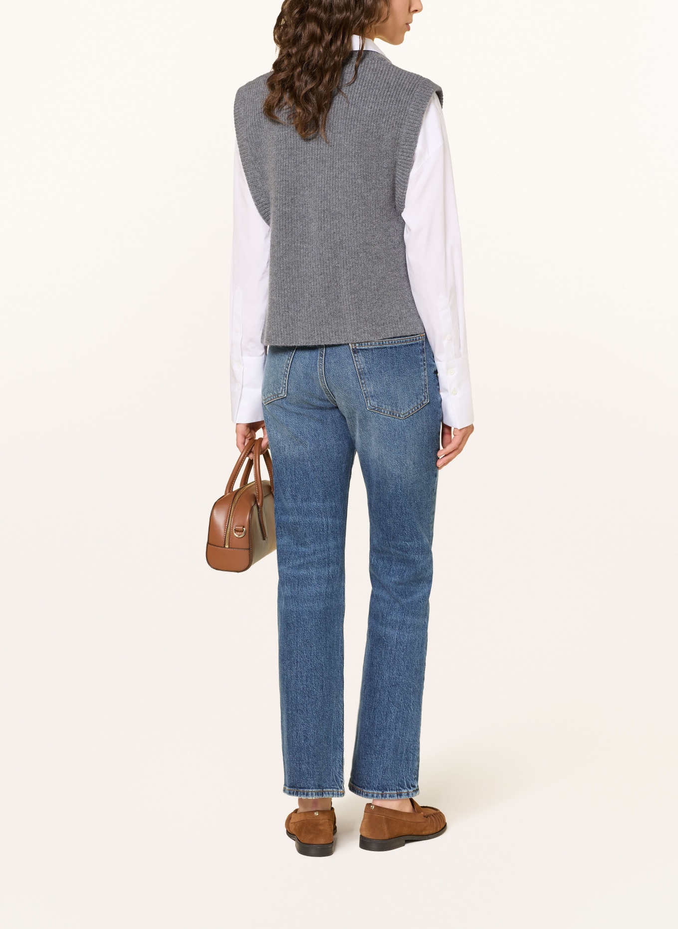 (THE MERCER) N.Y. Cashmere-Pullunder: DUNKELGRAU